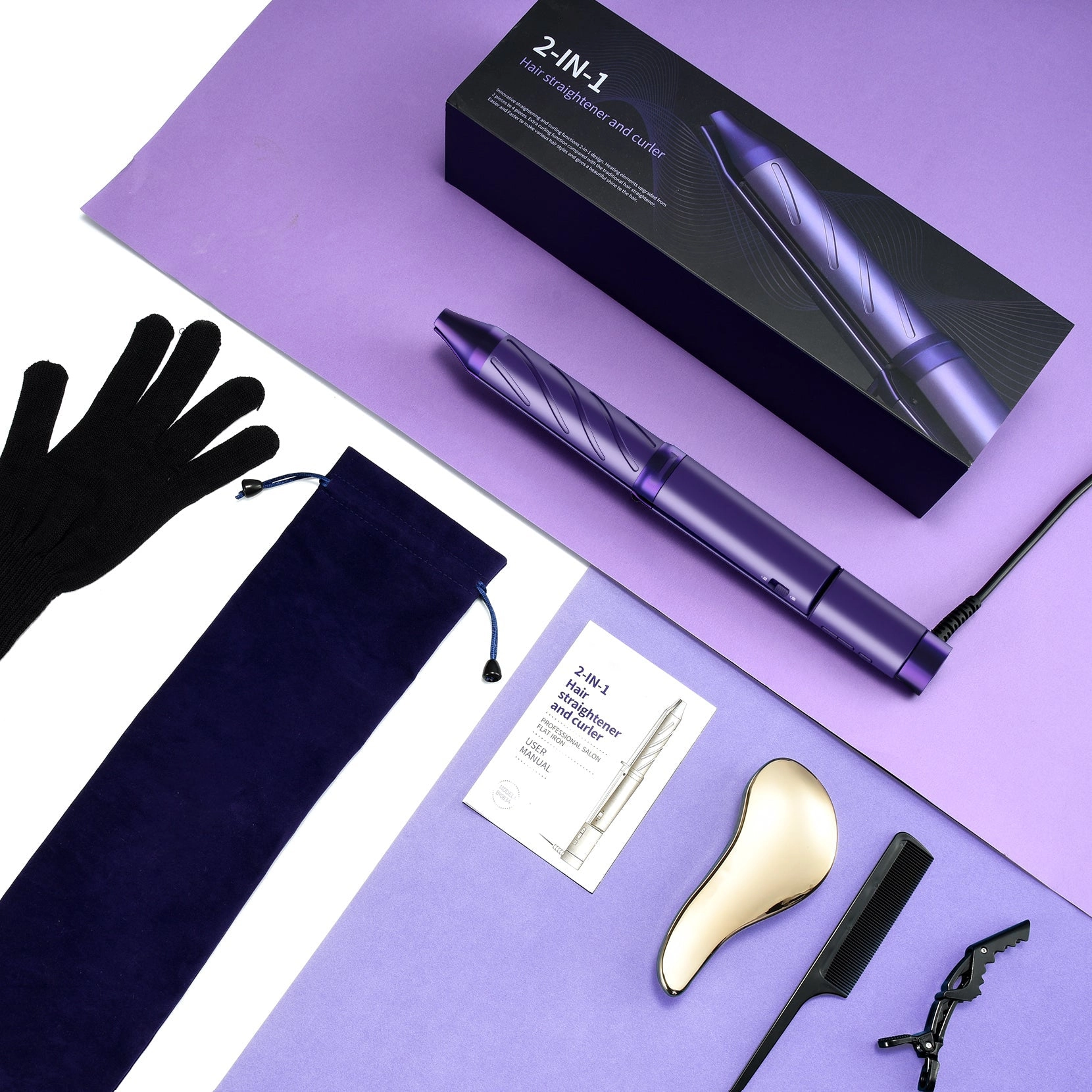083AV hair straightener and curler 2 in 1 (US ONLY)