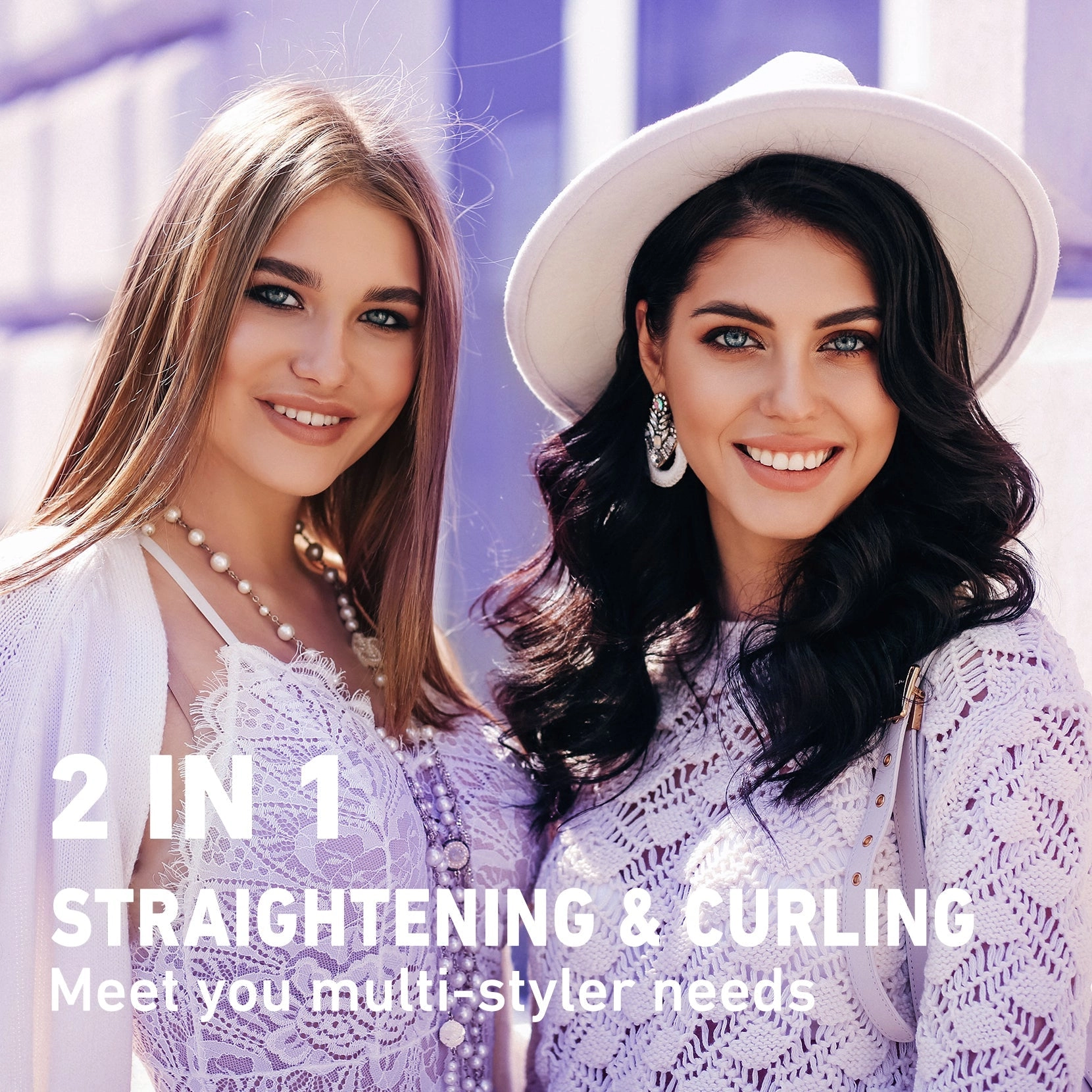 083AV hair straightener and curler 2 in 1 (US ONLY)