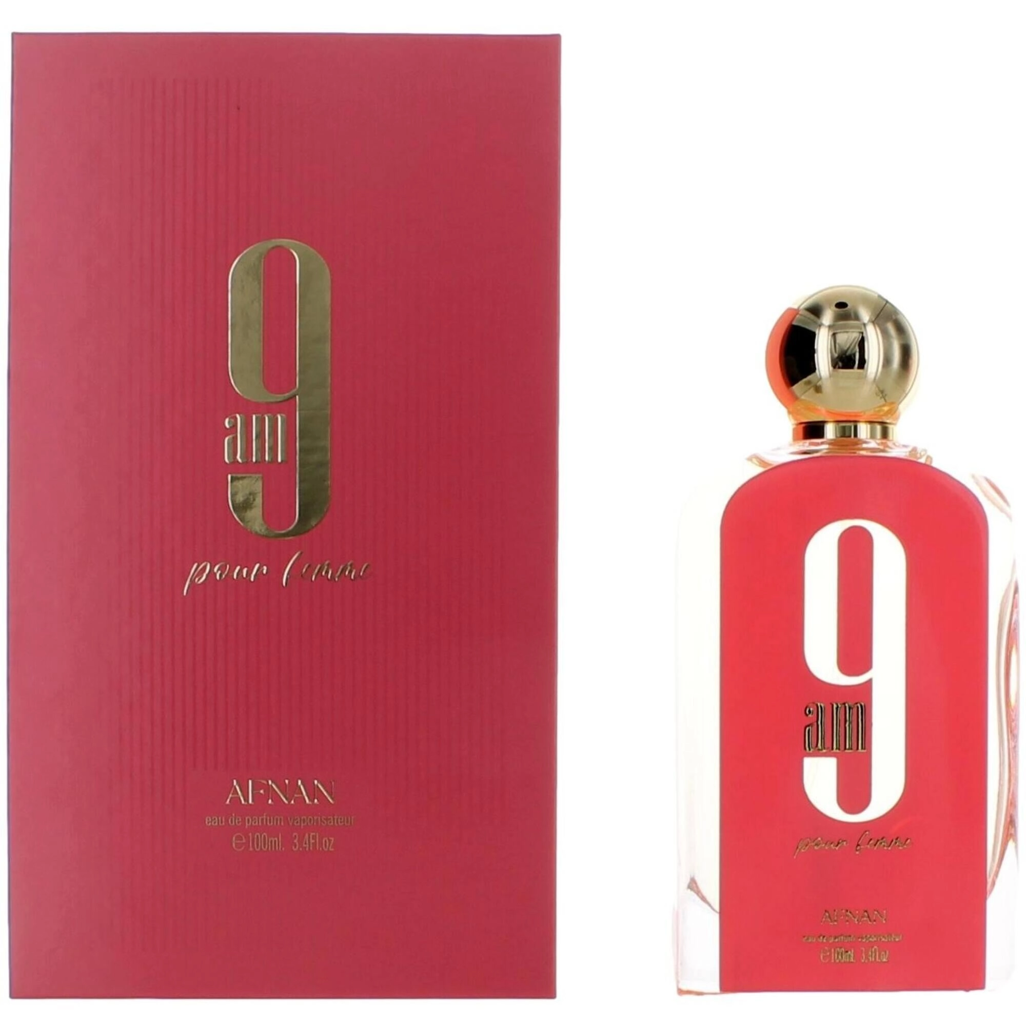 Afnan Women's Eau De Parfum Spray - 9 AM Delightful Blend of Notes Fragrance, 3.4 oz