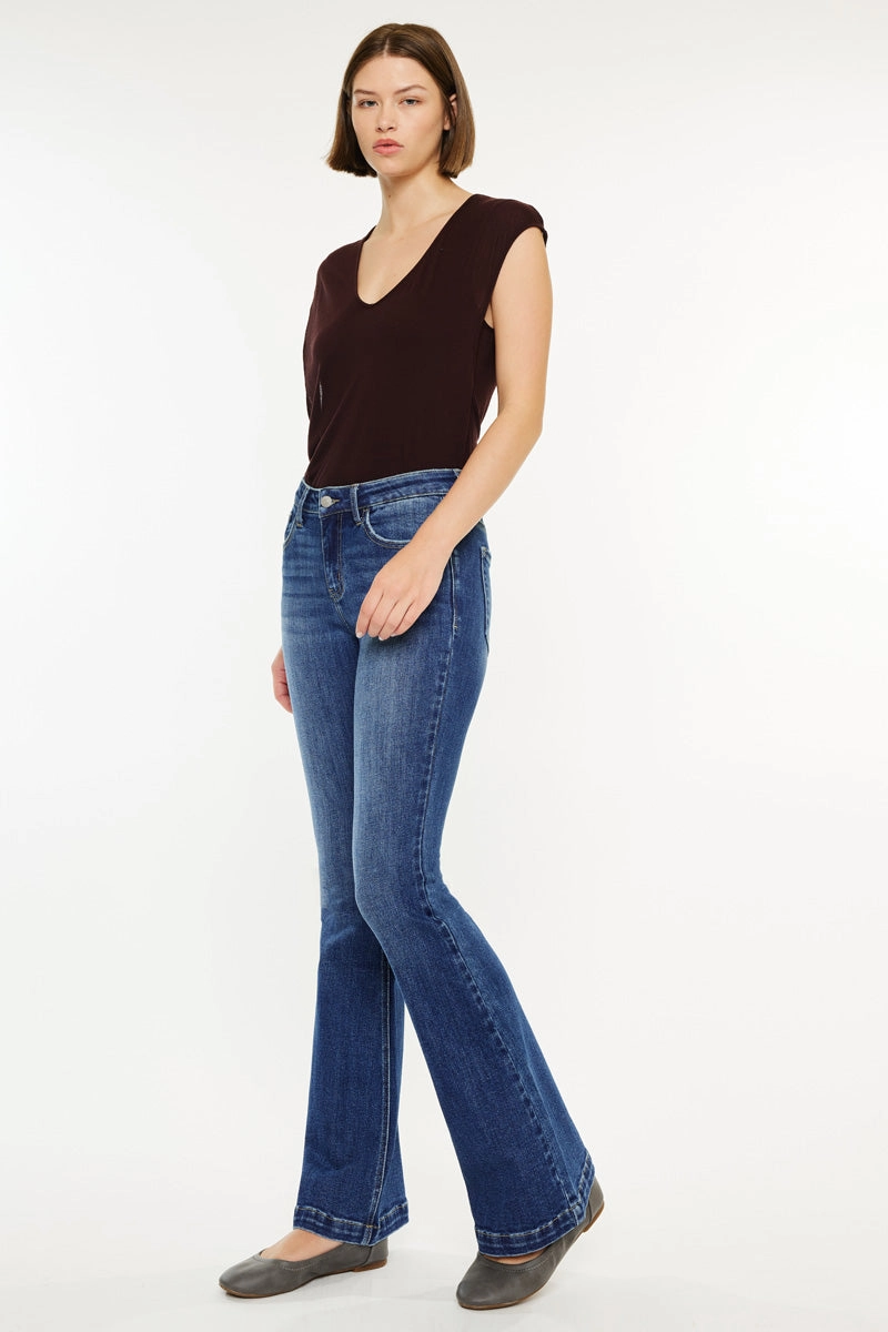 Annie Essentials Mid Rise Flare Jeans (Petite)