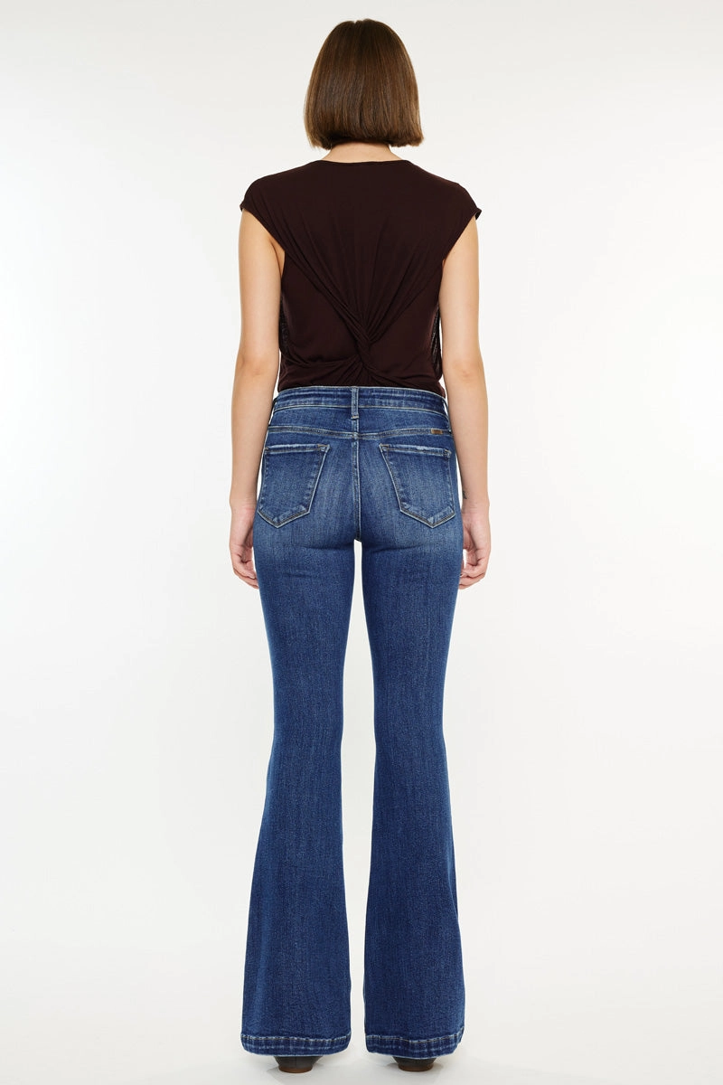 Annie Essentials Mid Rise Flare Jeans (Petite)