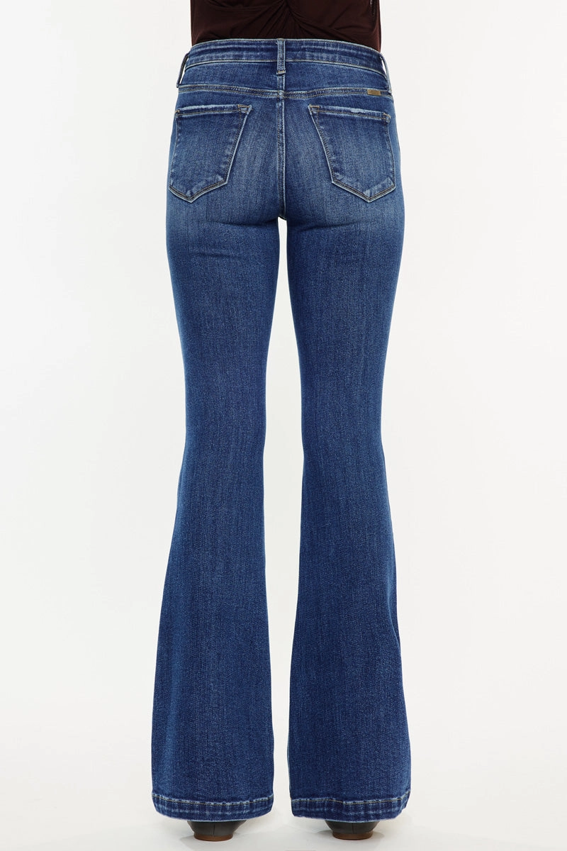 Annie Essentials Mid Rise Flare Jeans (Petite)