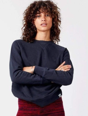 Anton Women's Organic Cotton Melange Crewneck | Coal
