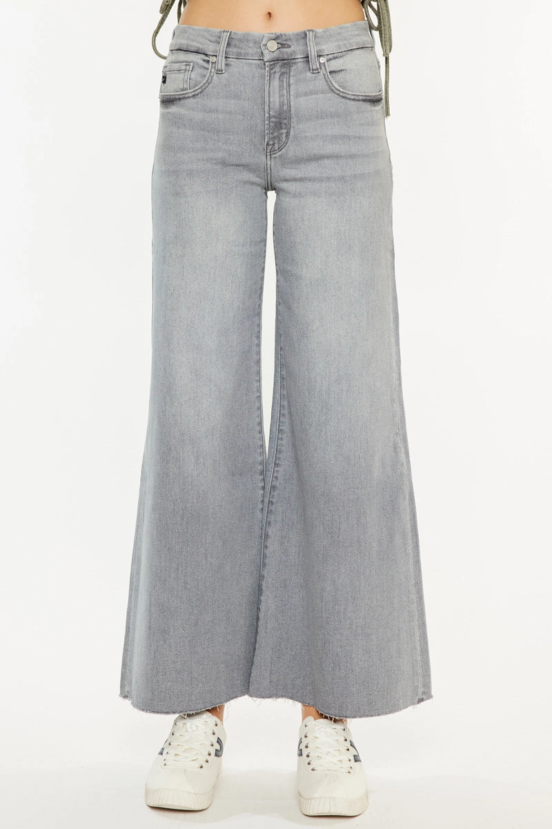Bada High Rise Cropped Palazzo Jeans