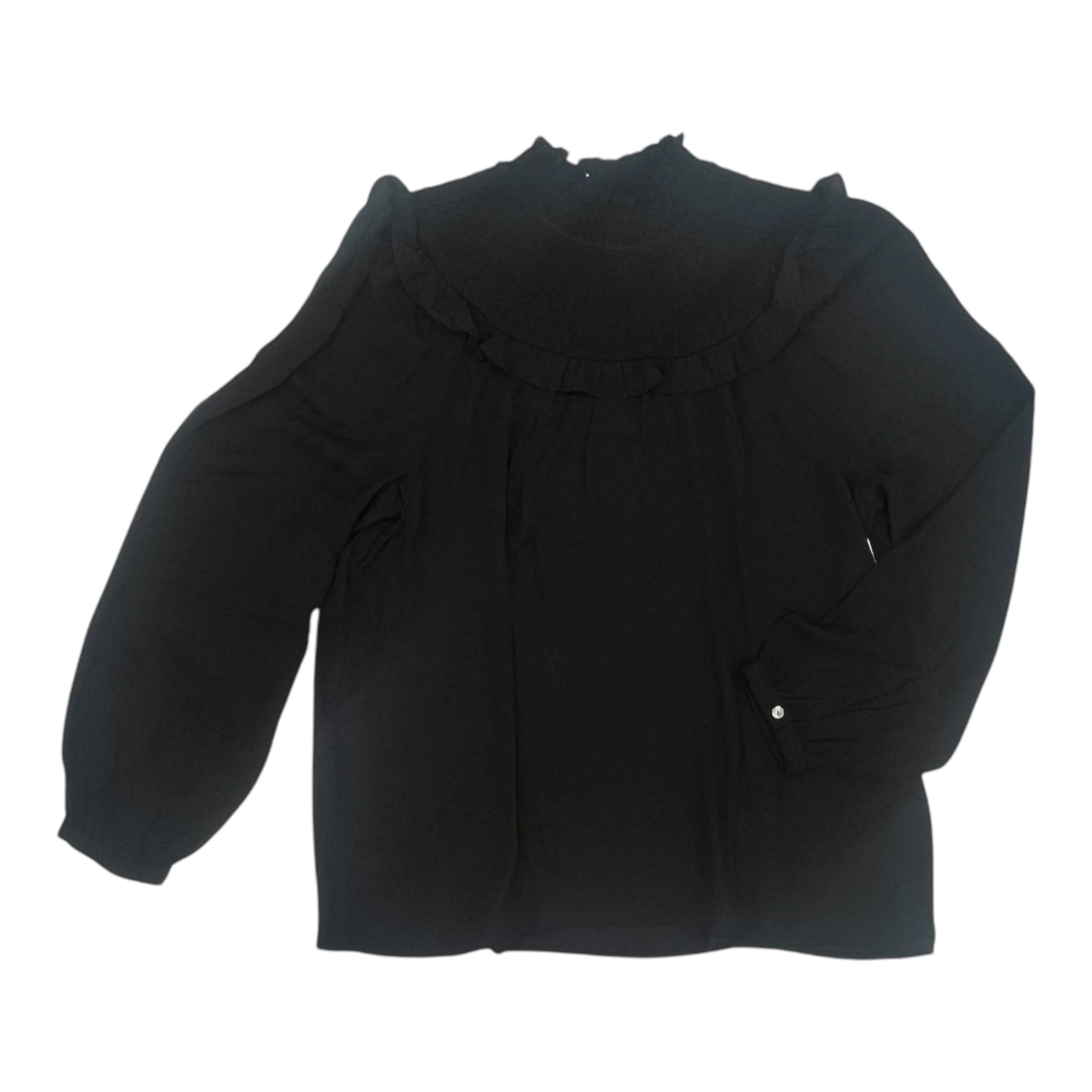 Blouse Ls By Loft In Black, Size:M