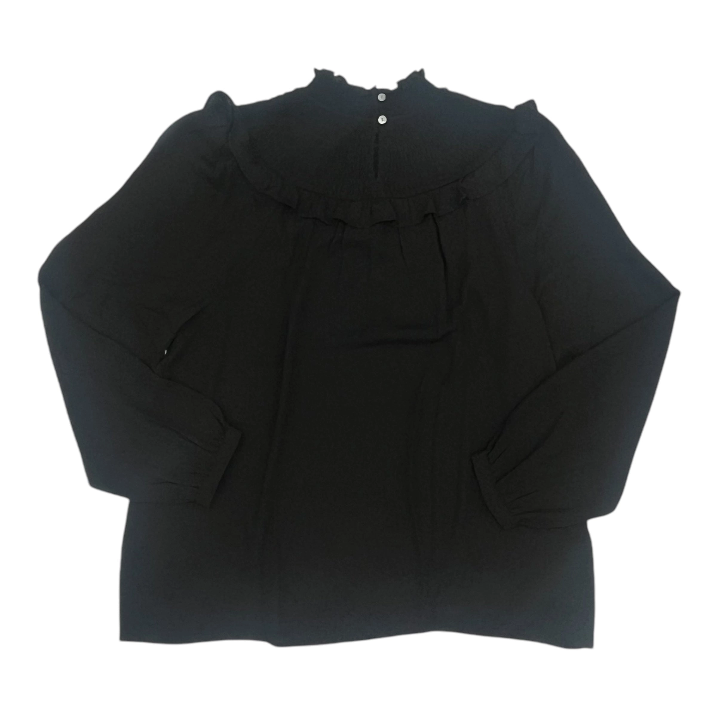 Blouse Ls By Loft In Black, Size:M