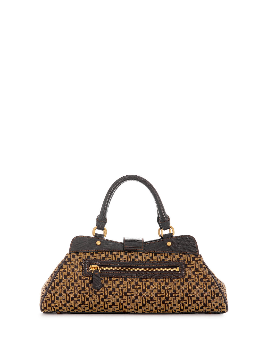 Brown Logo Belle Vintage Small Girlfriend Satchel Bag