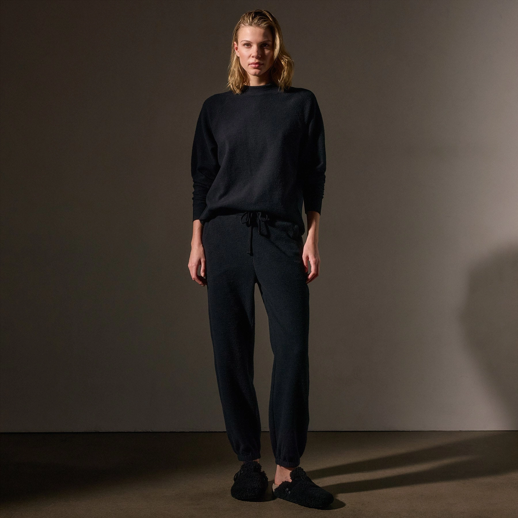 Brushed Thermal Sweat Pant - Black