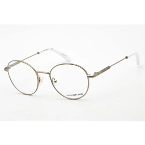 Calvin Klein Jeans Unisex Eyeglasses - Brushed Gold Metal Round Frame | CKJ157AF 702