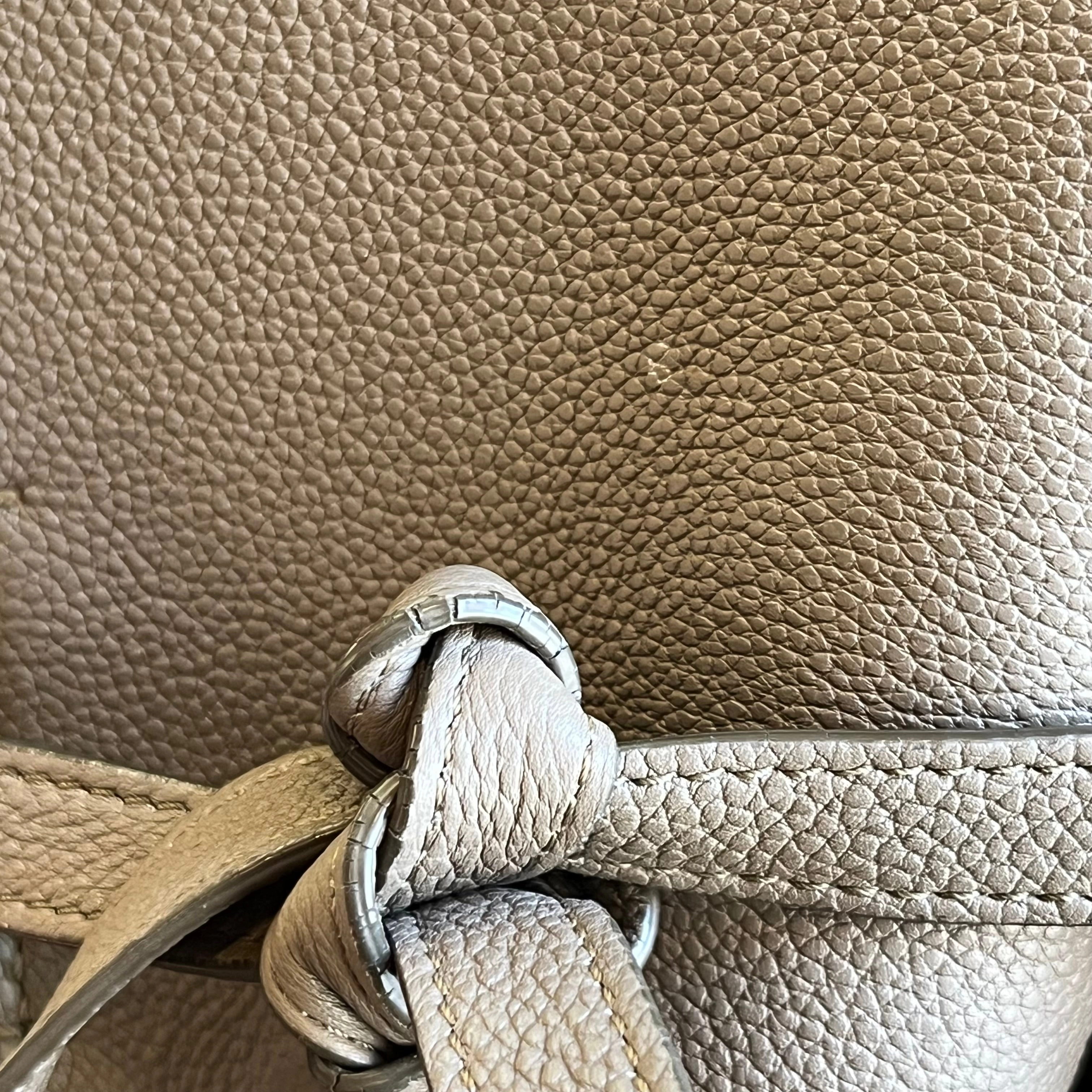 CELINE Belt Cabas Phantom Gray Drummed Calfskin Tote Bag