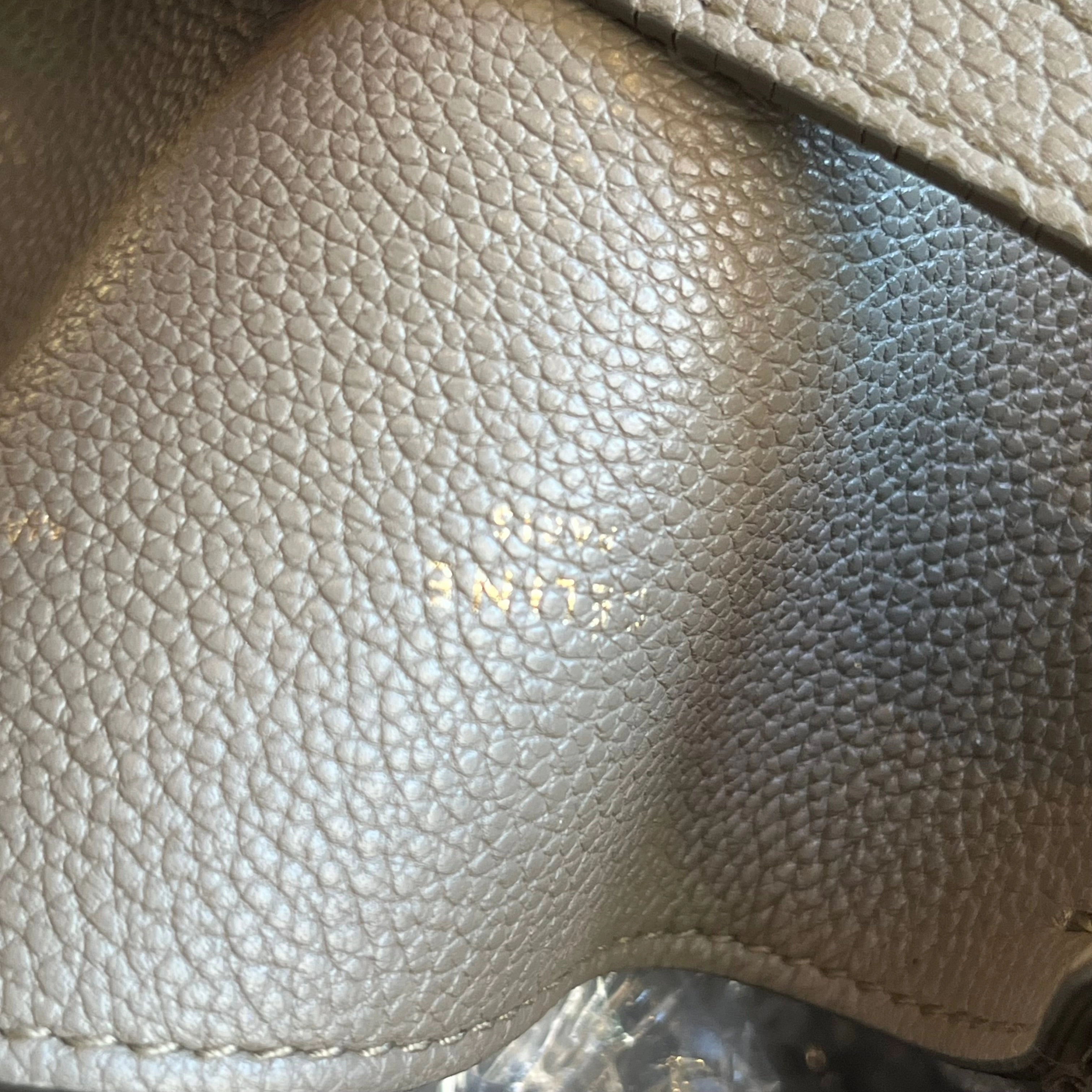 CELINE Belt Cabas Phantom Gray Drummed Calfskin Tote Bag