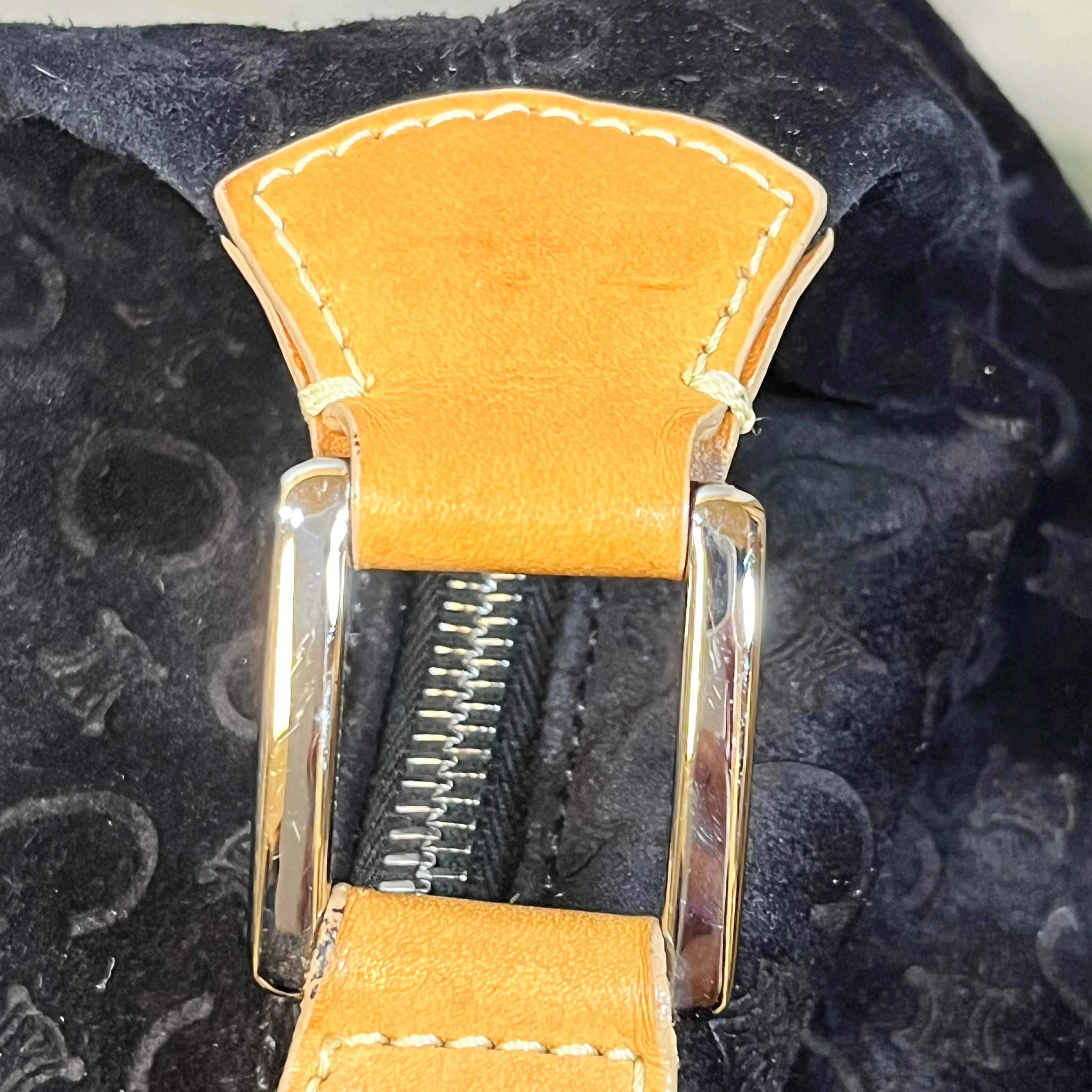 CELINE Macadam Embossed Suede Shoulder Bag