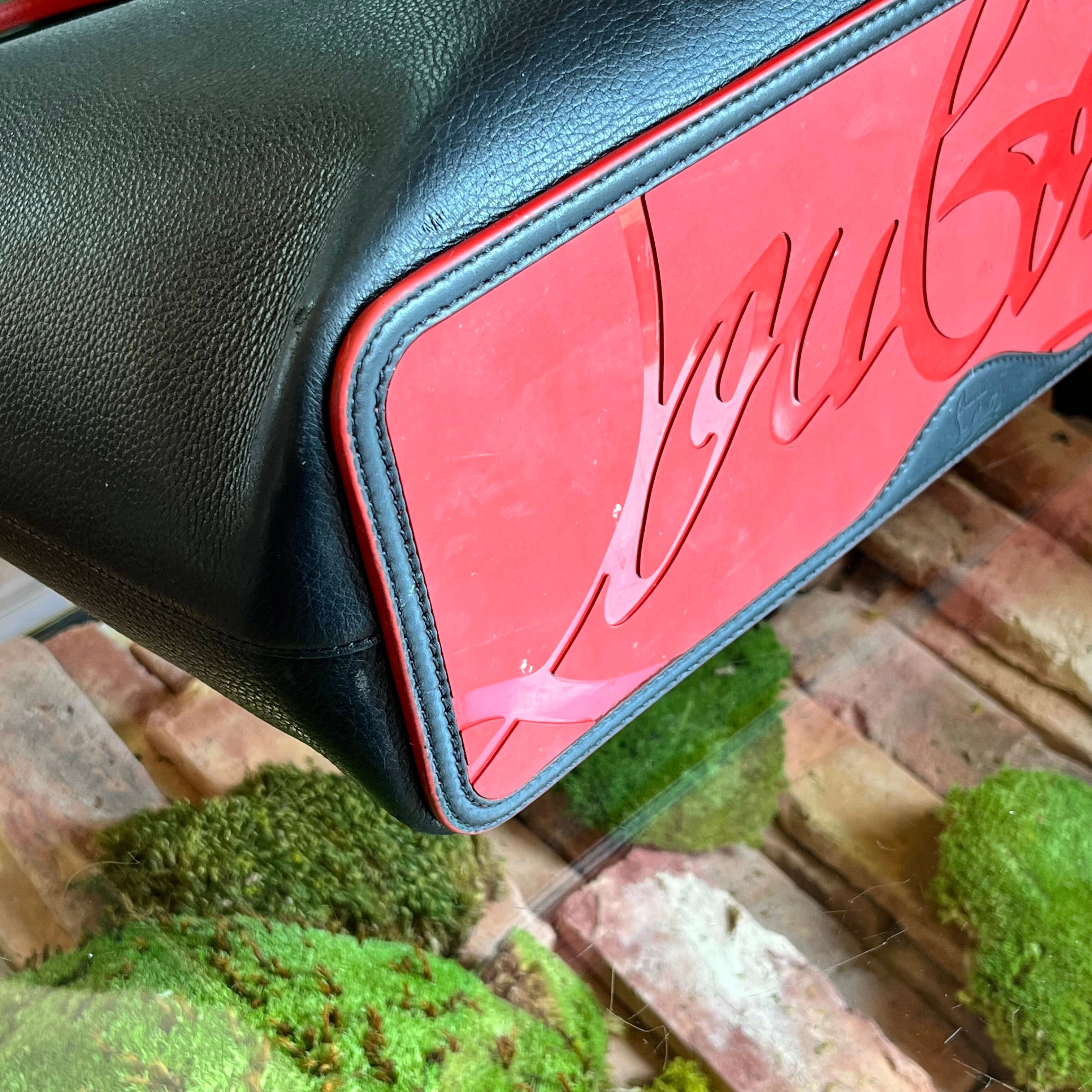 CHRISTIAN LOUBOUTIN Cabata Black Grained Leather Tote Bag