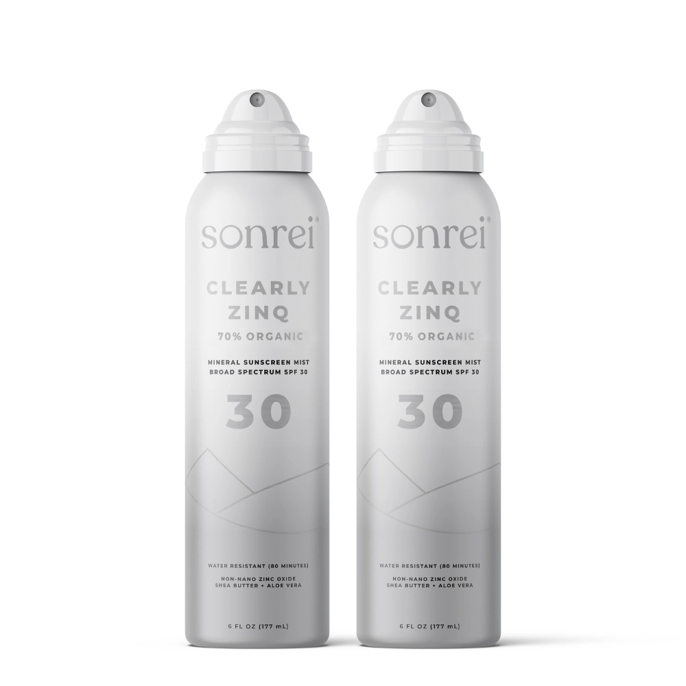 Clearly Zinq Organic SPF 30 Mineral Body Mist Sunscreen 2-Pack Bundle