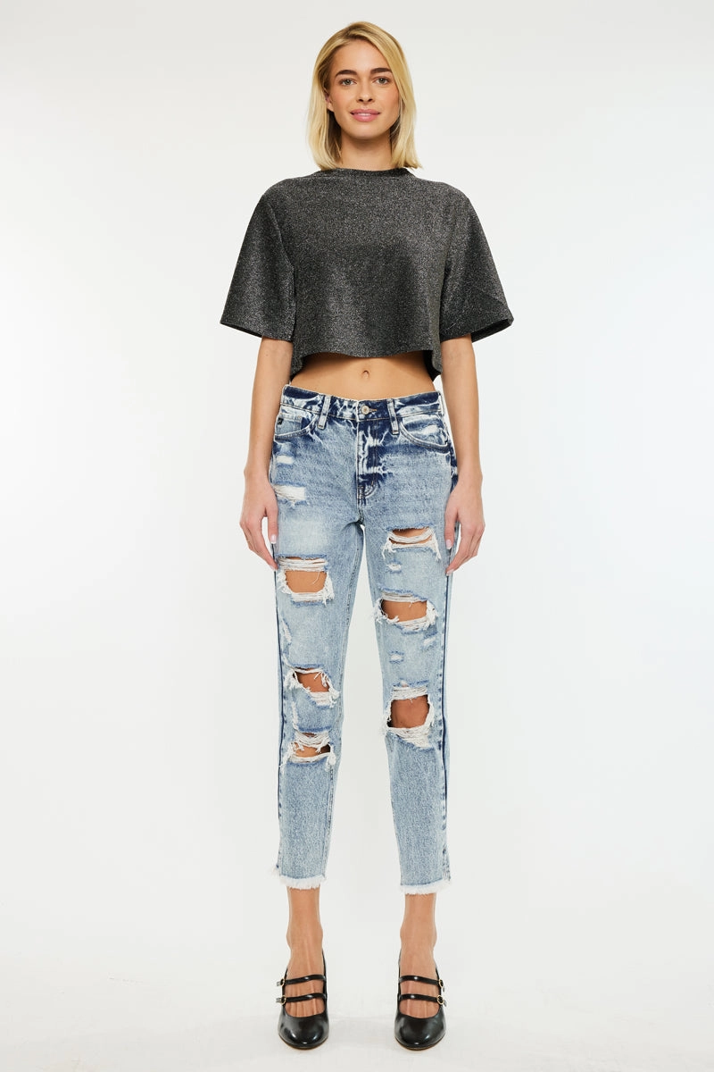 Collie High Rise Mom Jeans