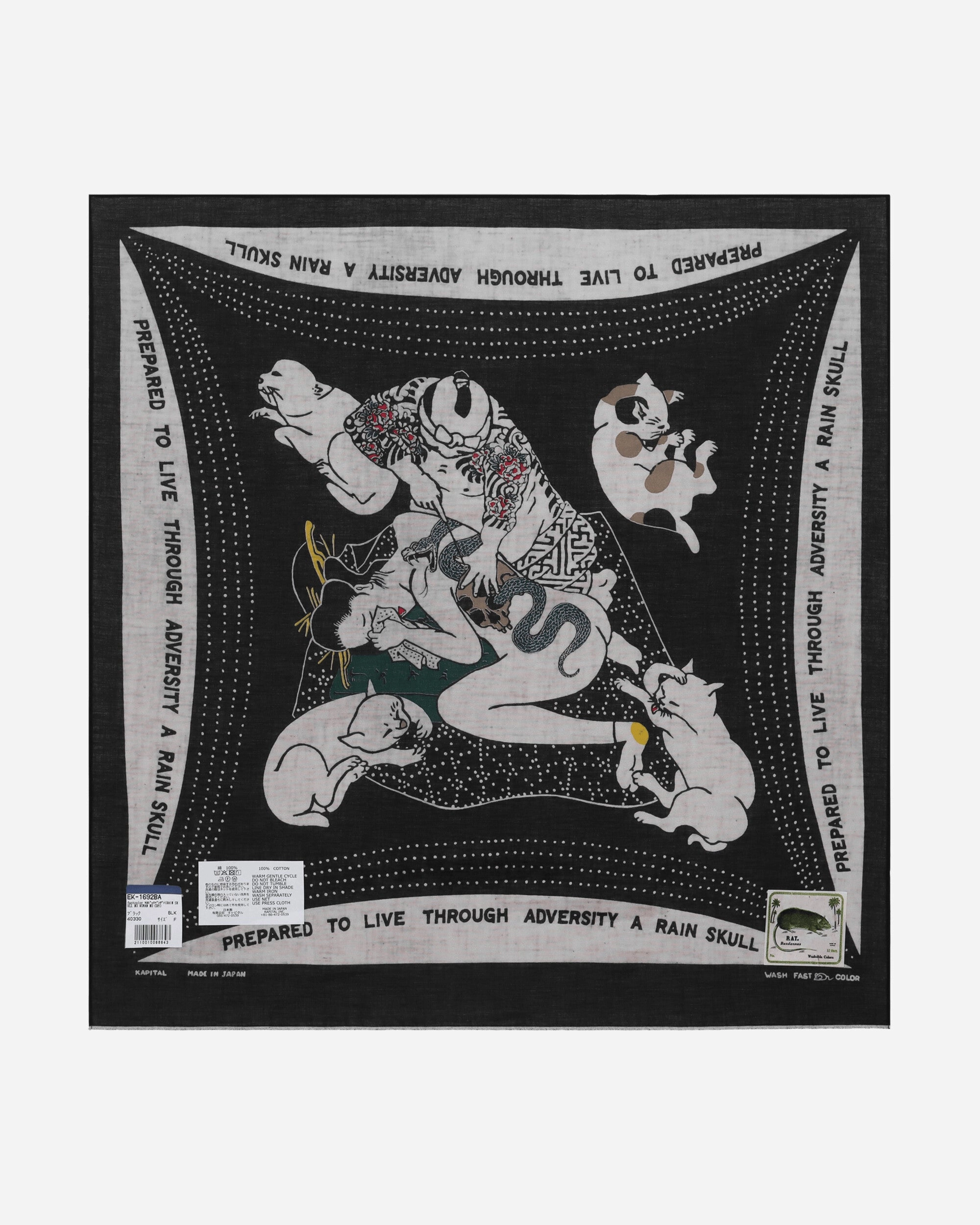 Color Bandana (Rainskull No Woman No Cry) Black