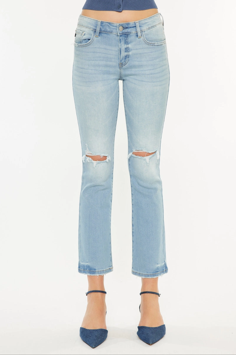 Coraline Essentials Mid Rise Kick Flare Jeans