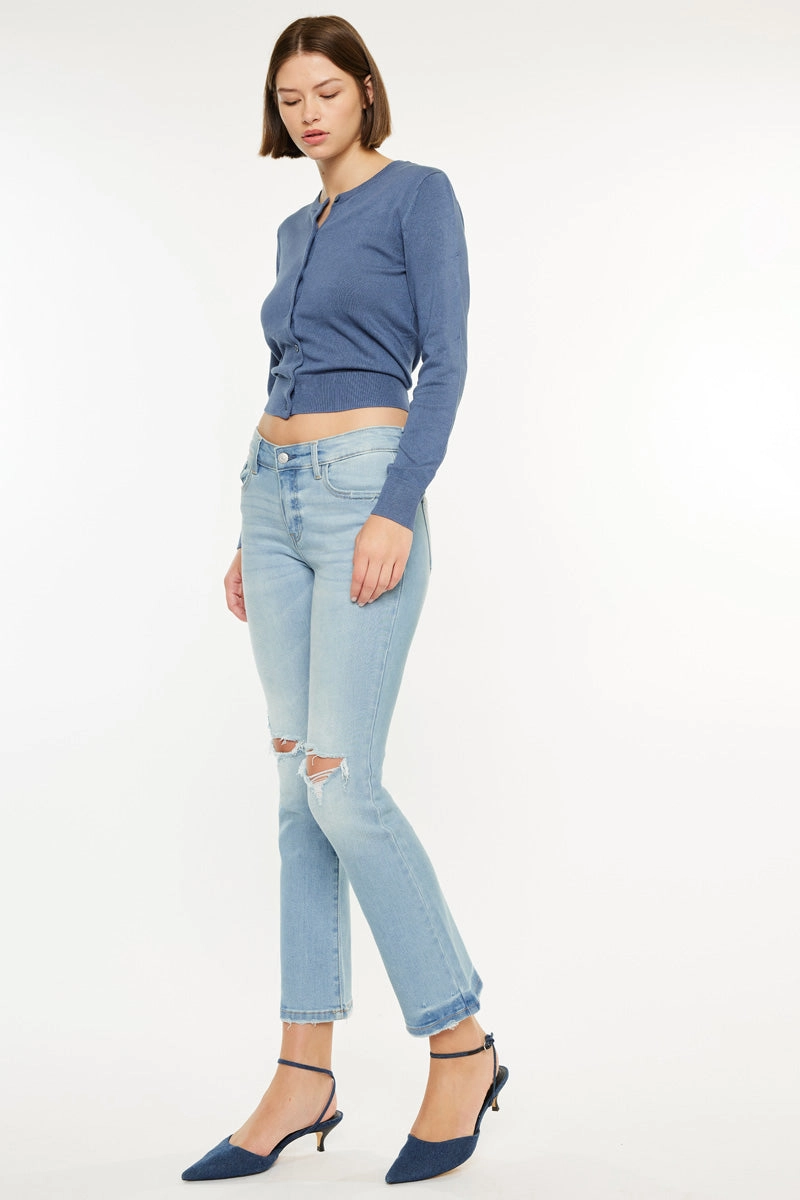 Coraline Essentials Mid Rise Kick Flare Jeans