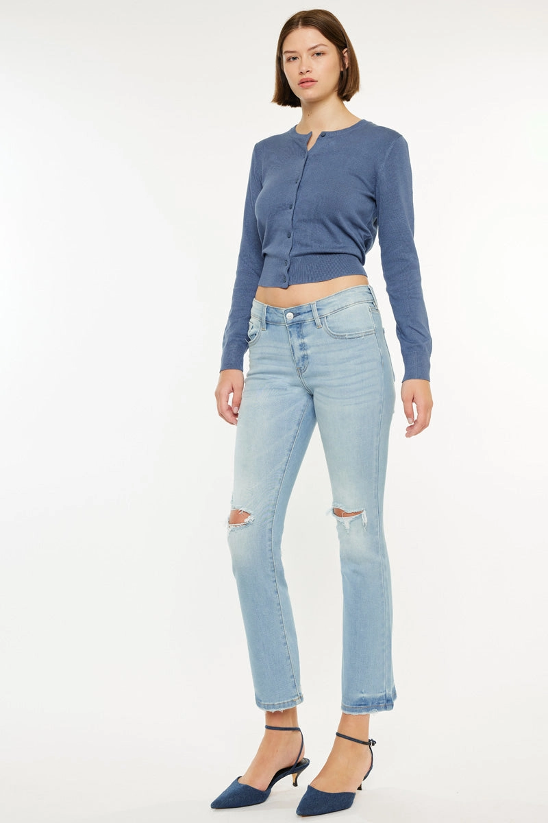 Coraline Essentials Mid Rise Kick Flare Jeans