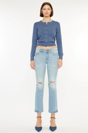 Coraline Essentials Mid Rise Kick Flare Jeans