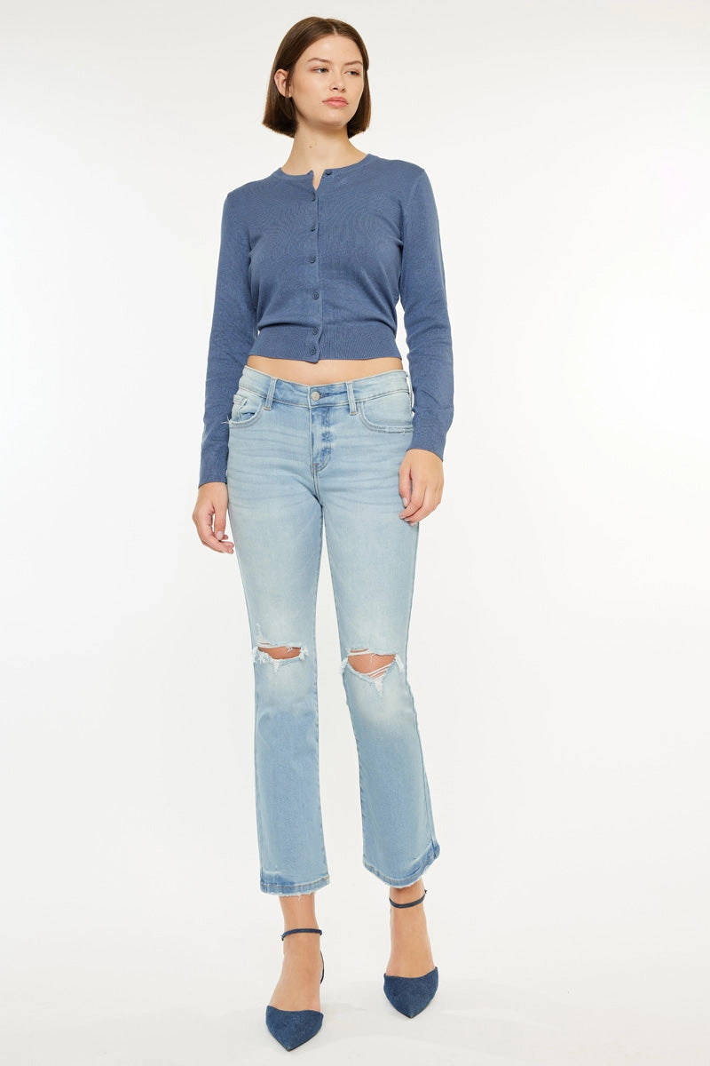 Coraline Essentials Mid Rise Kick Flare Jeans
