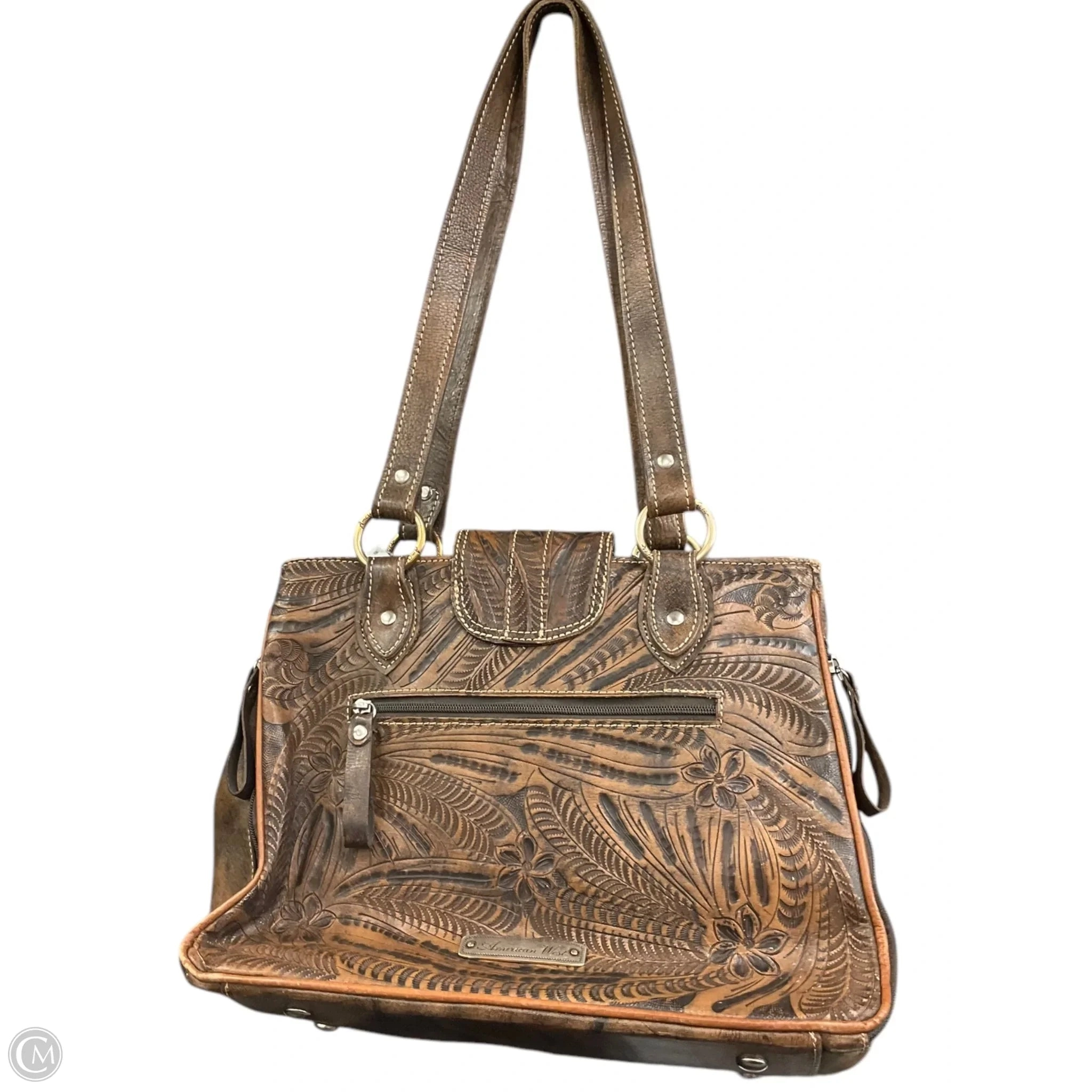 Crossbody Leather By Clothes Mentor, Size: Large