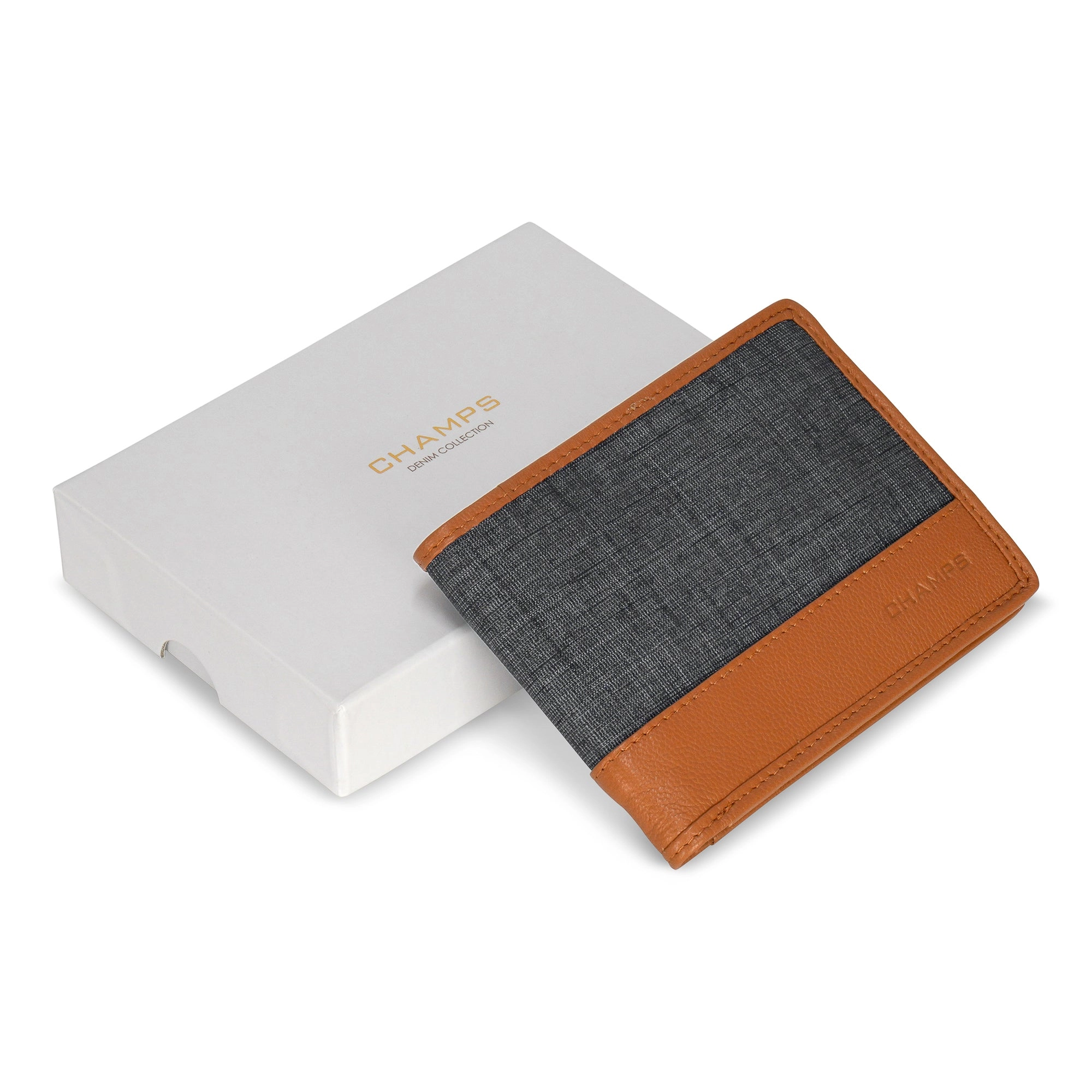 Denim / Leather Bi-Fold Wallet *Drop Ship*