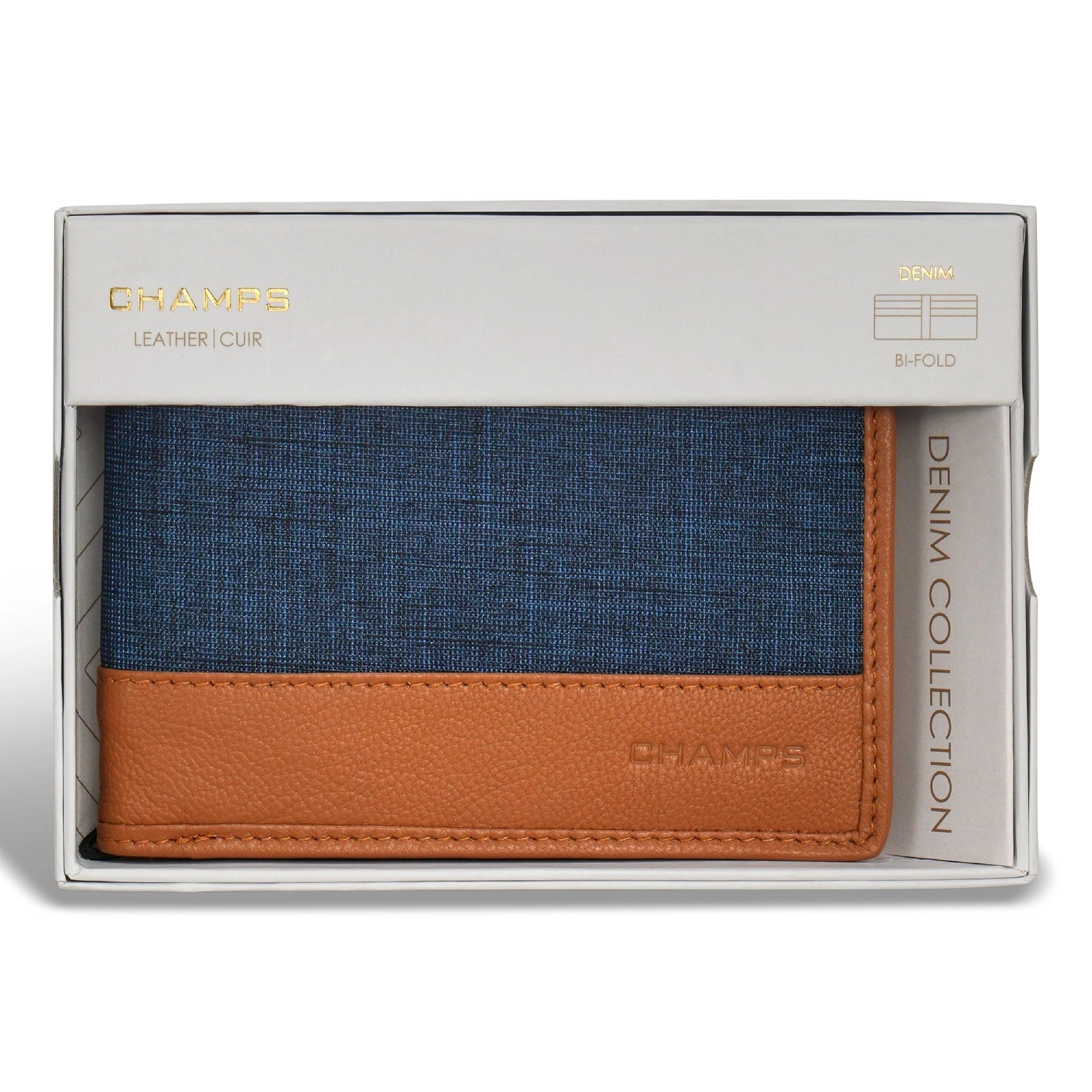 Denim / Leather Bi-Fold Wallet *Drop Ship*