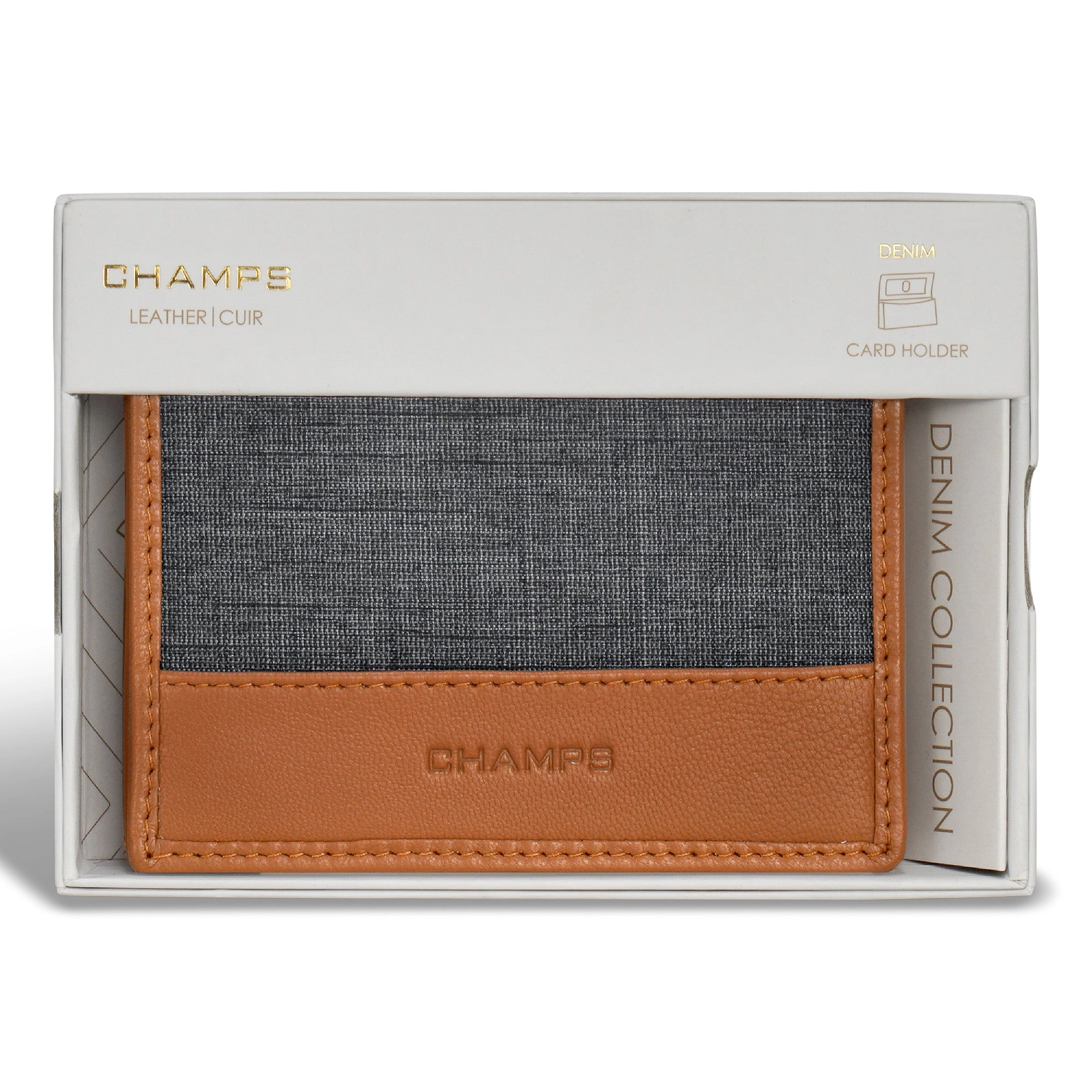 Denim / Leather Cardholder *Drop Ship*