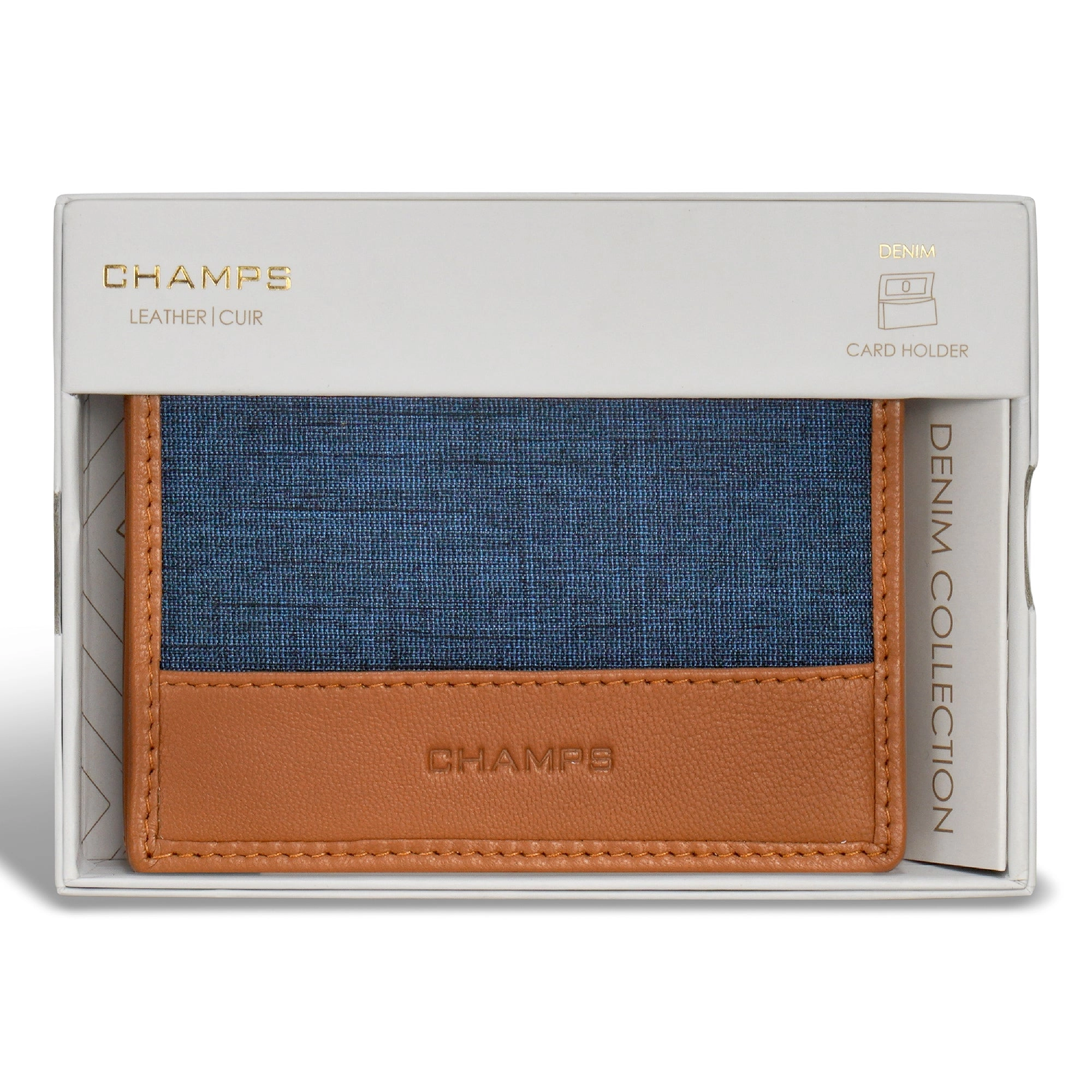Denim / Leather Cardholder *Drop Ship*