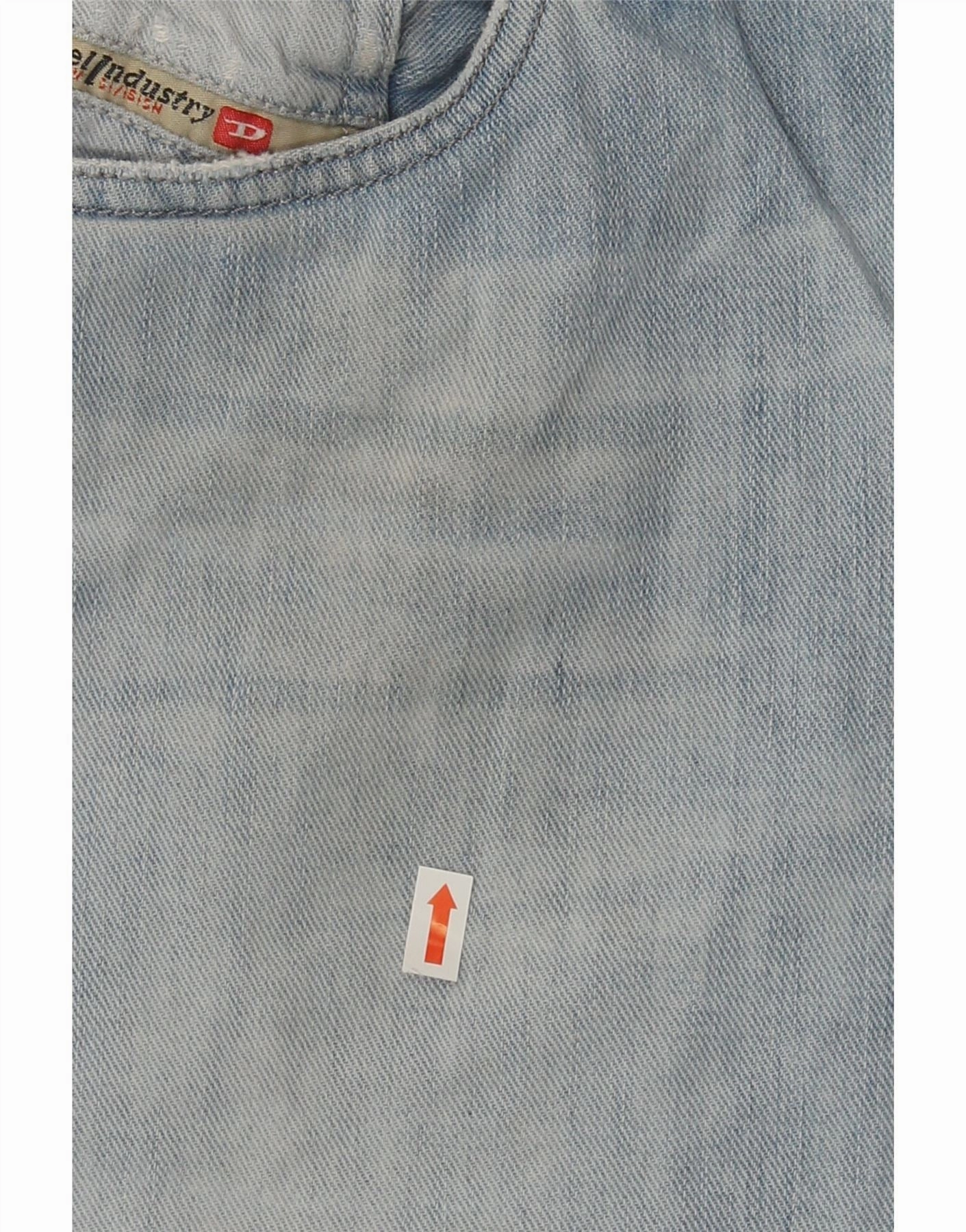 DIESEL Mens Safado Distressed Straight Jeans W32 L34 Blue Cotton