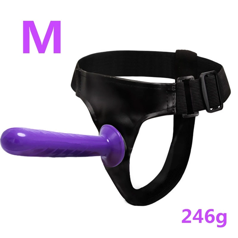 Double Penis Realistic Dildos Ultra Elastic Harness Belt Strap On Big Dildo Vibrator for Woman Lesbian