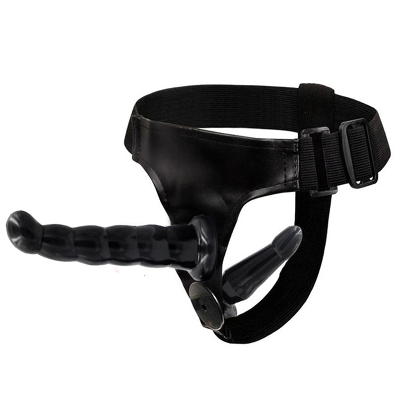 Double Penis Realistic Dildos Ultra Elastic Harness Belt Strap On Big Dildo Vibrator for Woman Lesbian