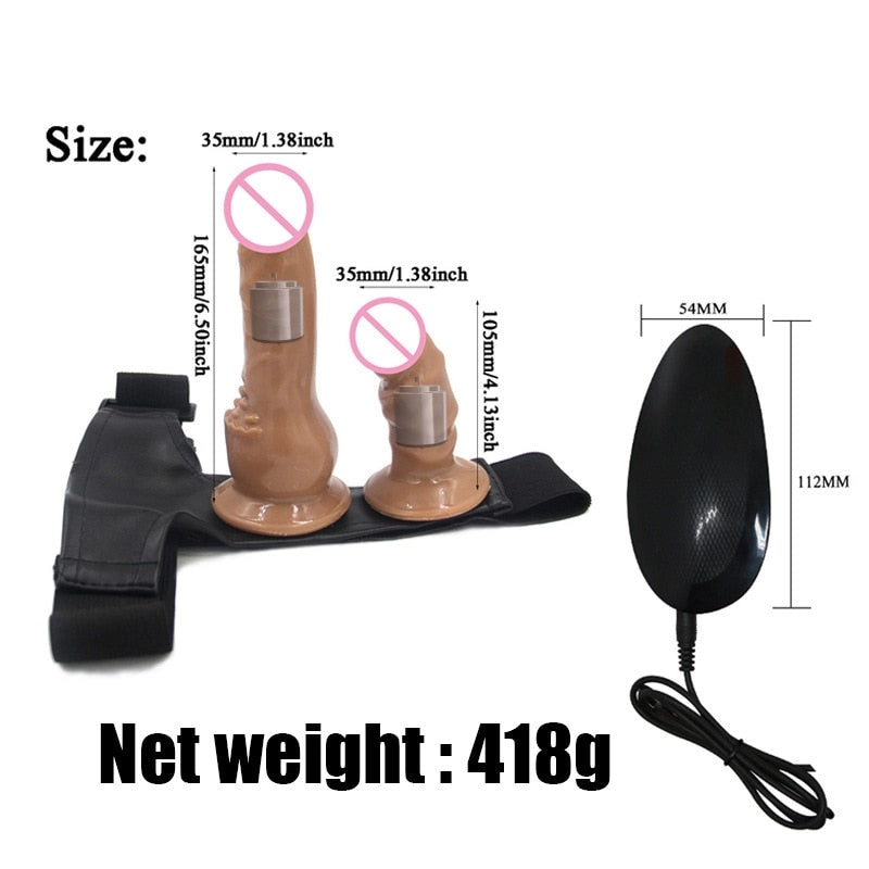 Double Penis Realistic Dildos Ultra Elastic Harness Belt Strap On Big Dildo Vibrator for Woman Lesbian