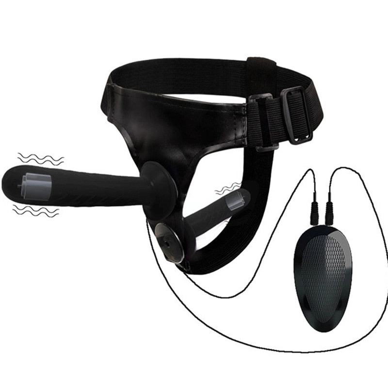 Double Penis Realistic Dildos Ultra Elastic Harness Belt Strap On Big Dildo Vibrator for Woman Lesbian