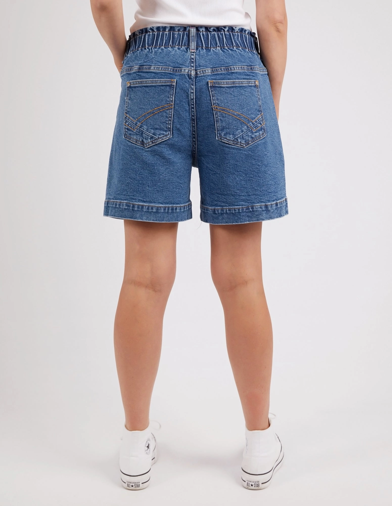 Elm Atlas Denim Short Dark Blue Wash