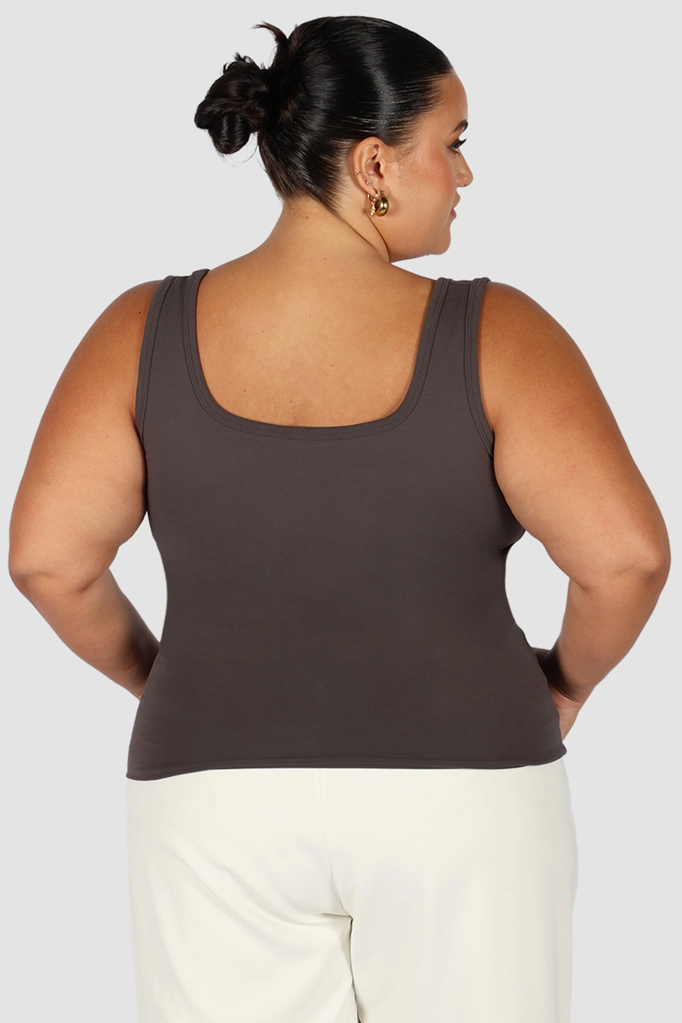 FAYT LOGO TANK CHARCOAL