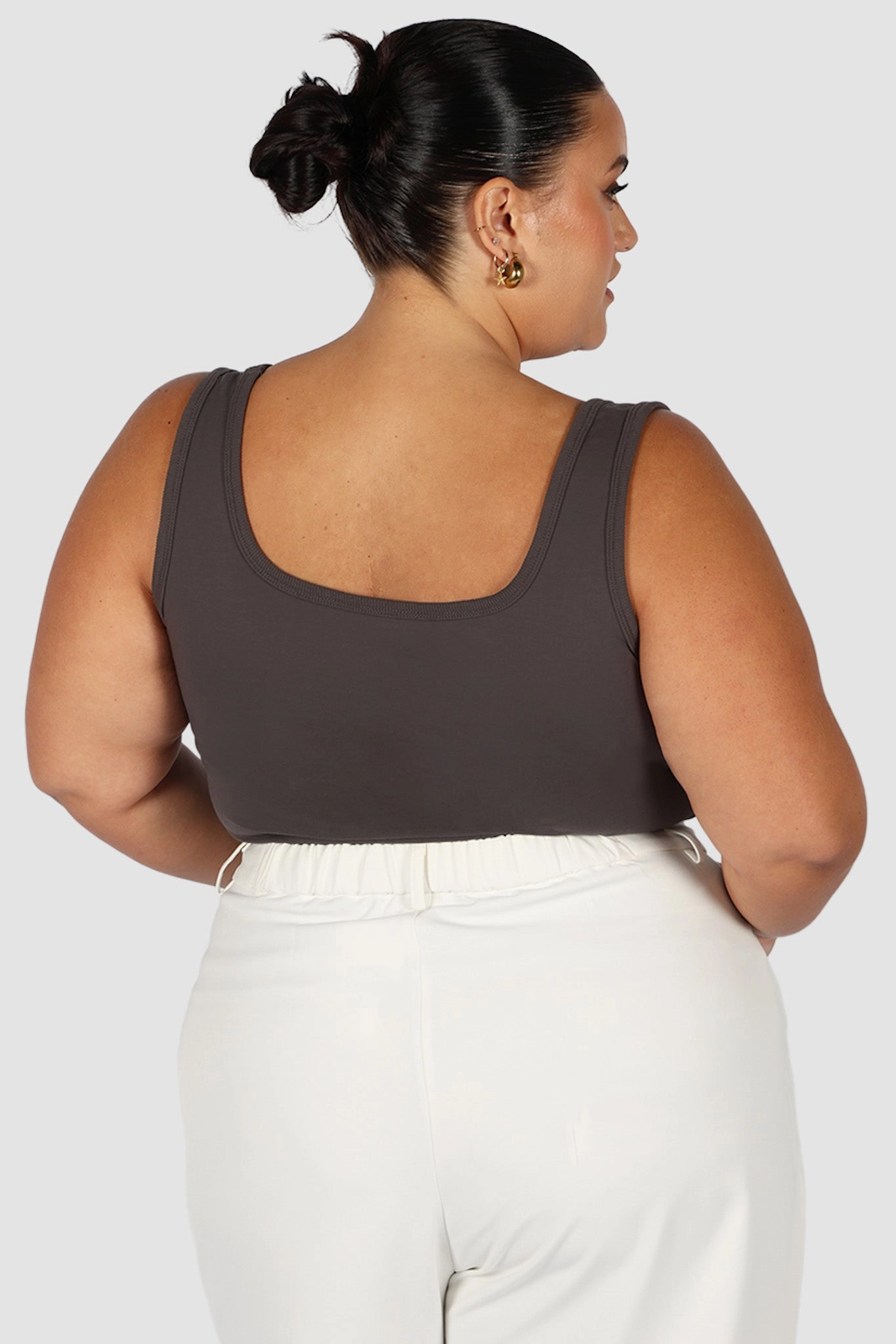 FAYT LOGO TANK CHARCOAL