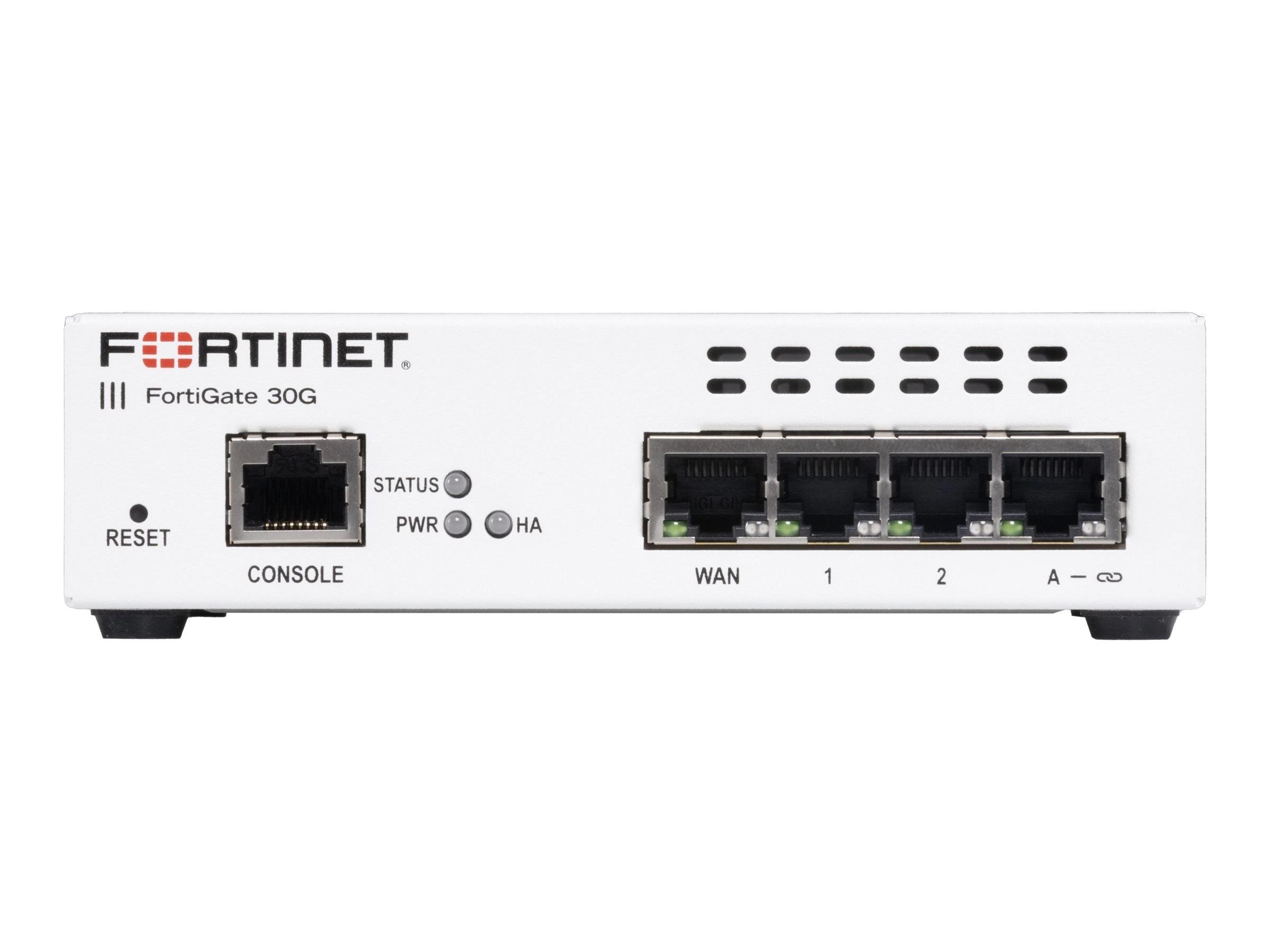 Fortinet FortiGate 30G - Security appliance - with 3 years FortiCare Premium Support   3 years FortiGuard Unified Threat Protection FG-30G-BDL-950-36