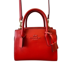 Handbag Designer By Coach In Red, Size:Small