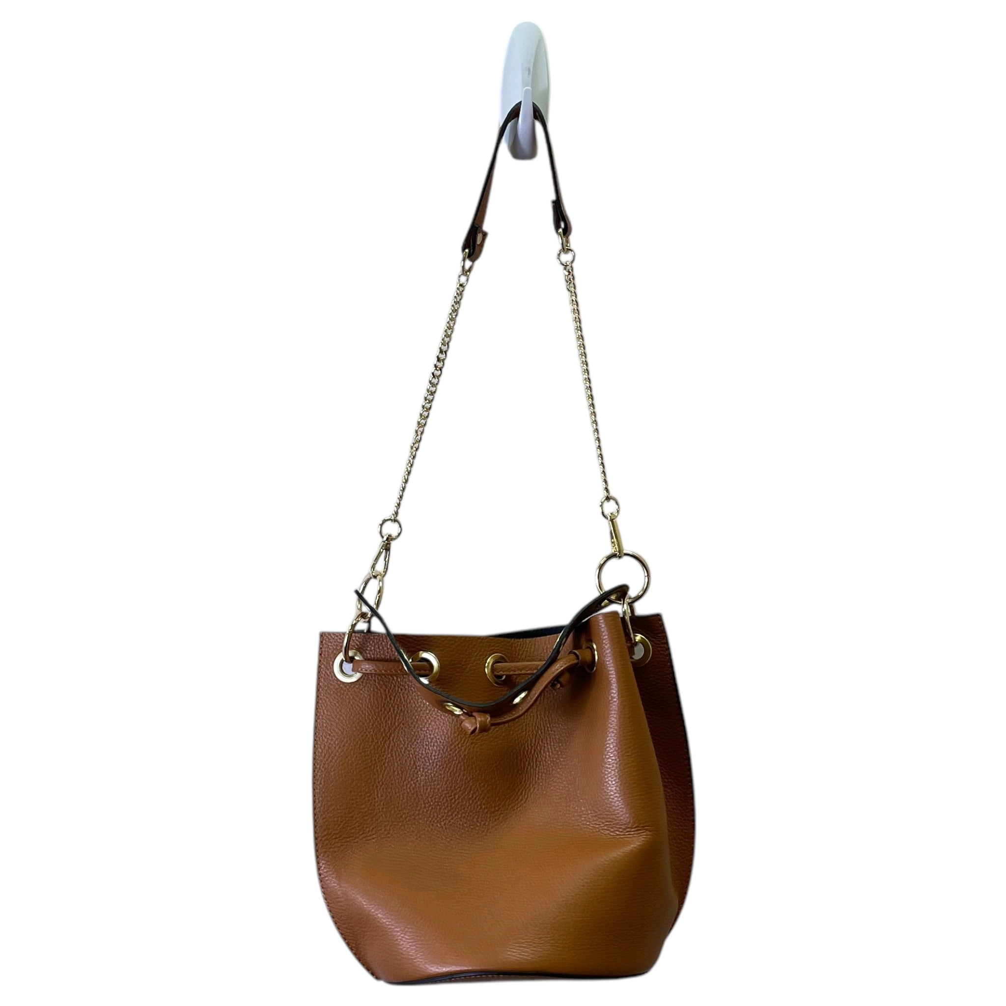 Handbag Leather By Cme In Tan, Size:Medium