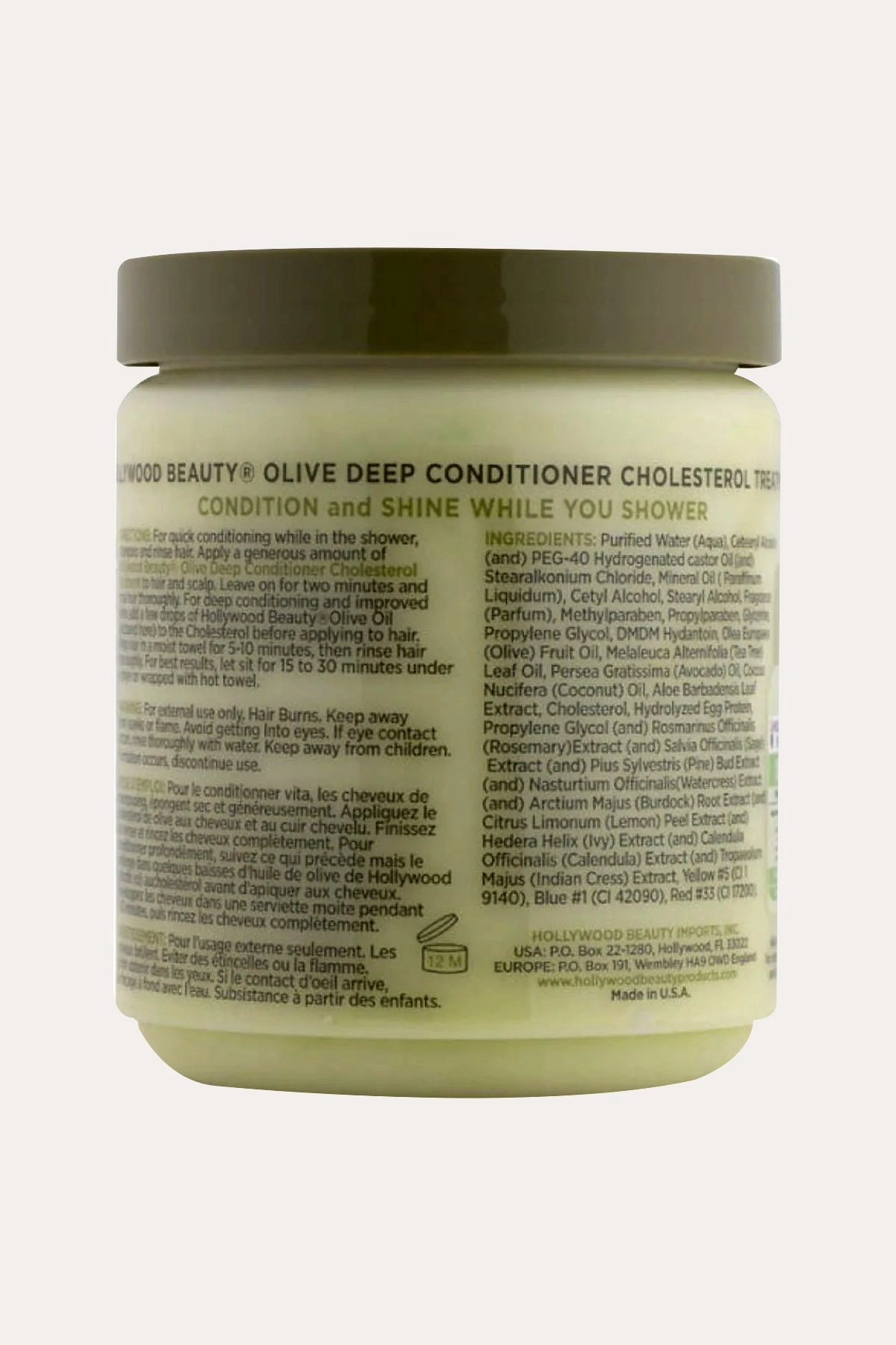HOLLYWOOD BEAUTY OLIVE OIL CHOLESTEROL TREATMENT 20oz