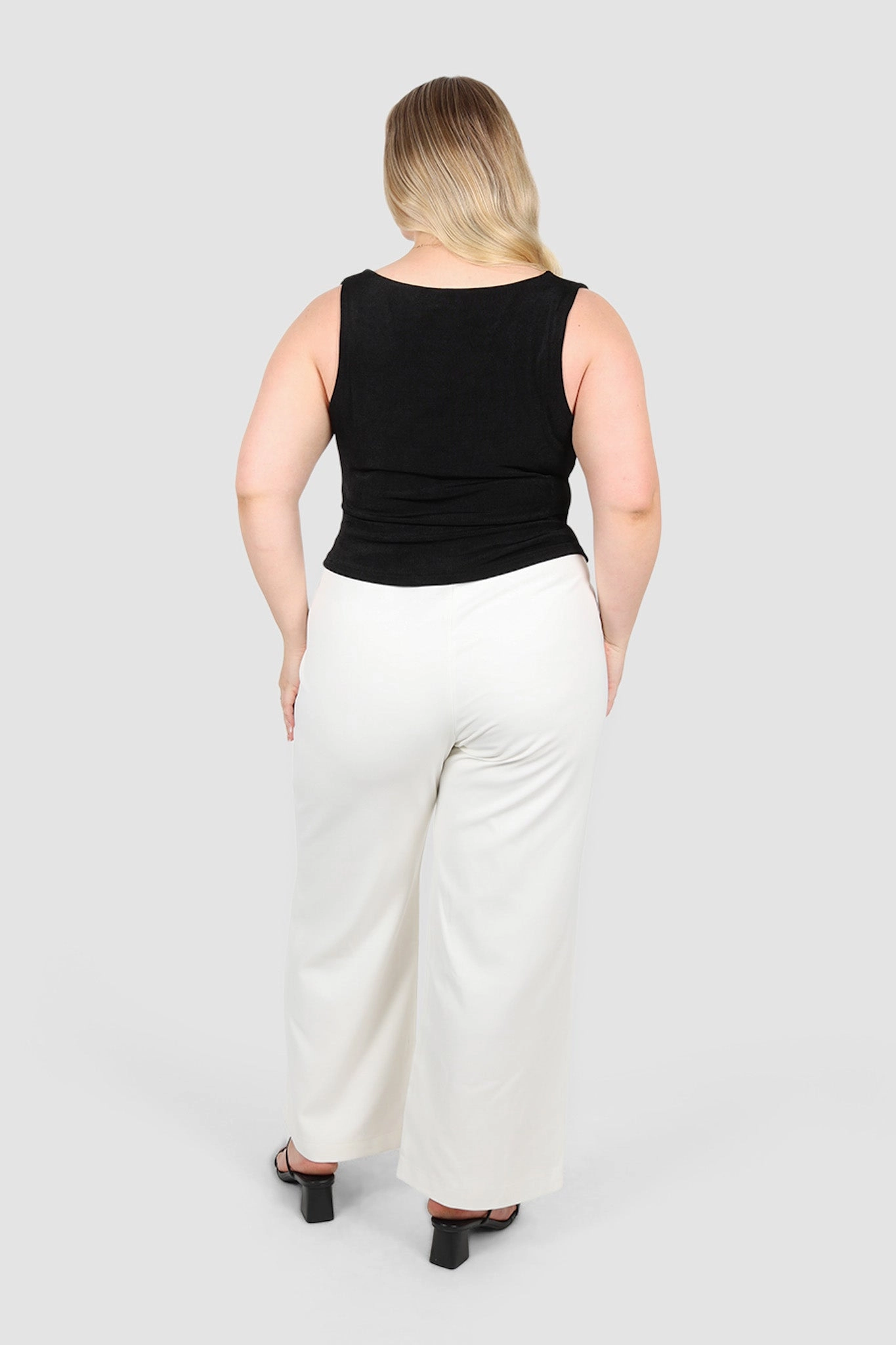 IVES COWL NECK TOP BLACK