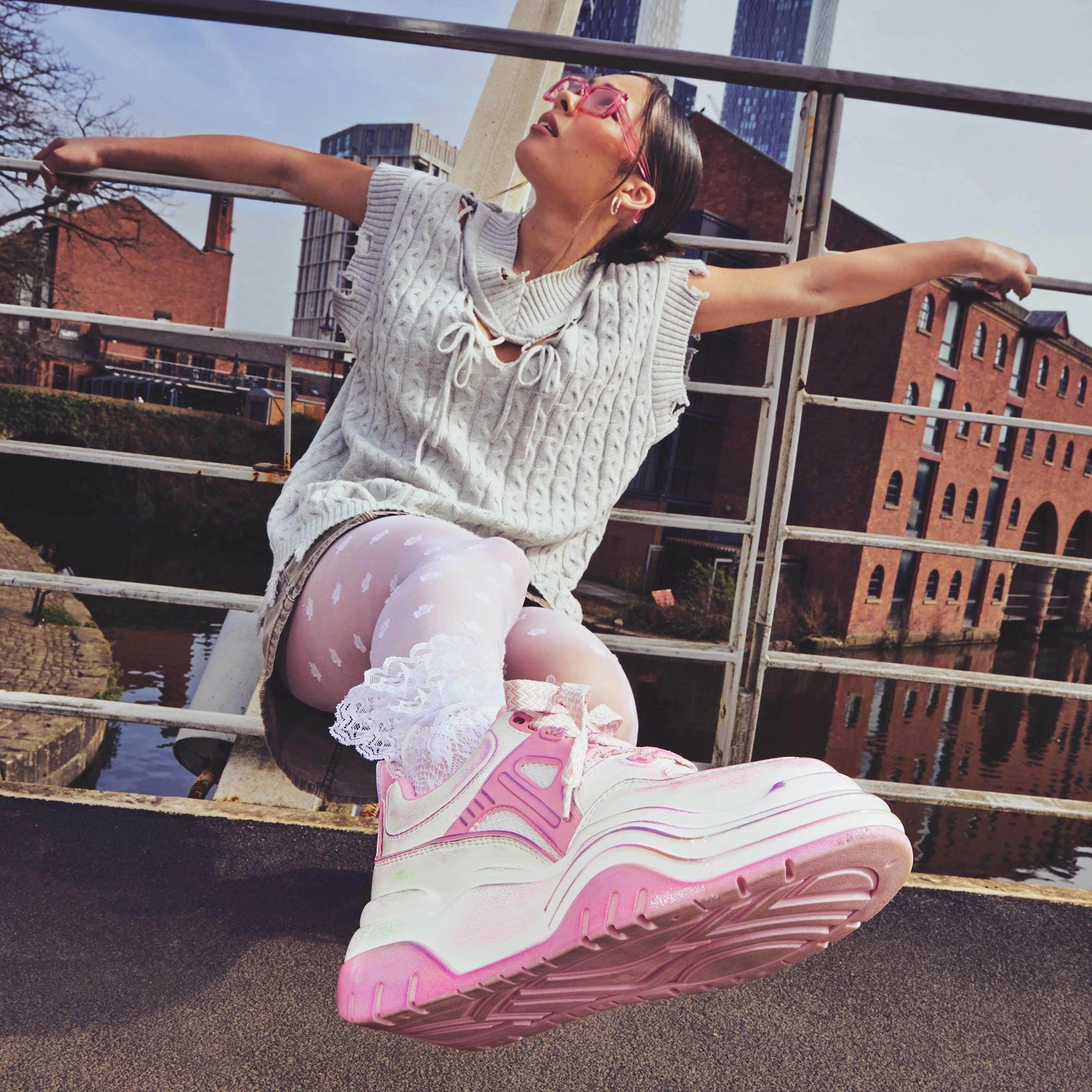 Kaleidoscopic Platform Trainers - Rainbow