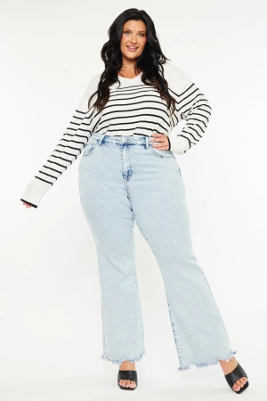 Kay Essentials High Rise Wide Leg Flare (Plus Size)