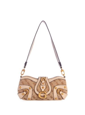 Latte Logo Gloss Vintage Shoulder Bag