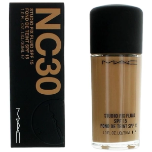 MAC Women's Foundation - Studio Fix Fluid SPF15 Long-Wearing Oil-Free, NC30, 1 oz