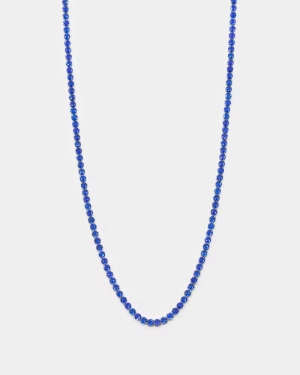 NXS 3mm Tennis Chain White Gold/Blue