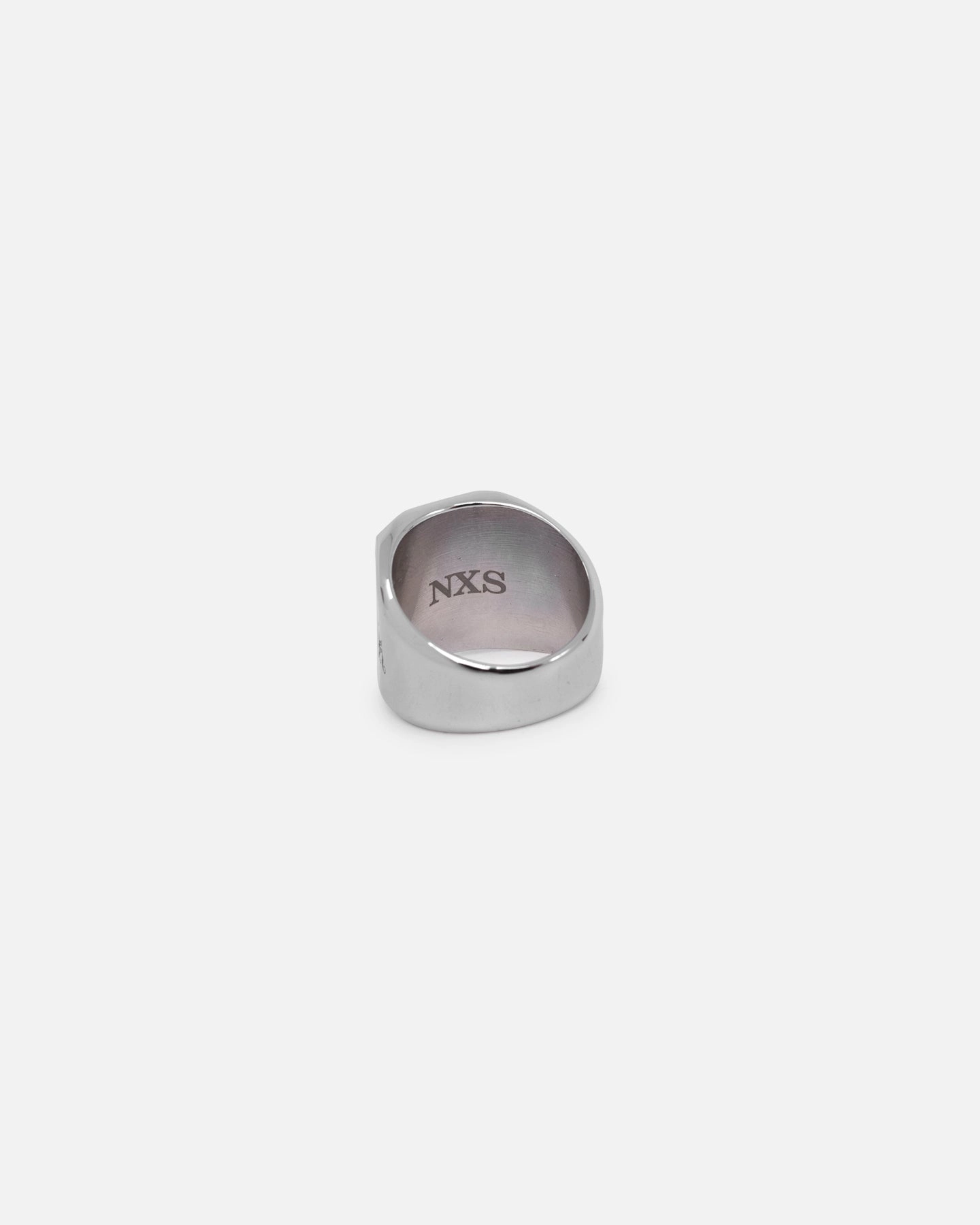 NXS Crest Ring White Gold/Black