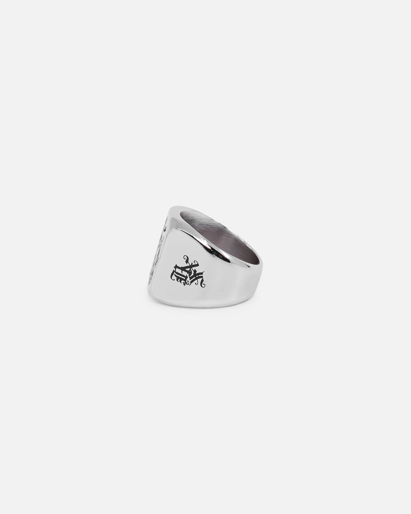 NXS Crest Ring White Gold/Black